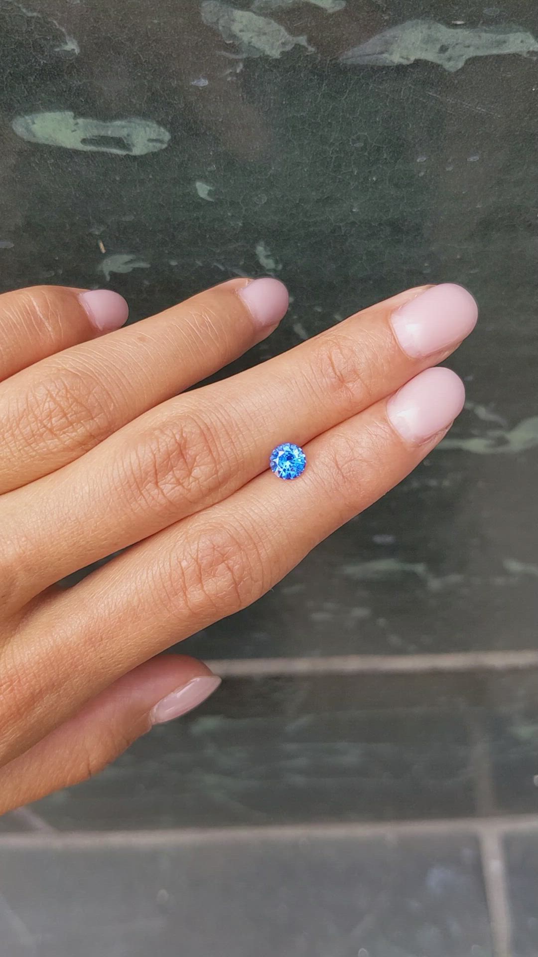 0.91 Ct. Blue Sapphire from Ceylon (Sri Lanka) Size Video