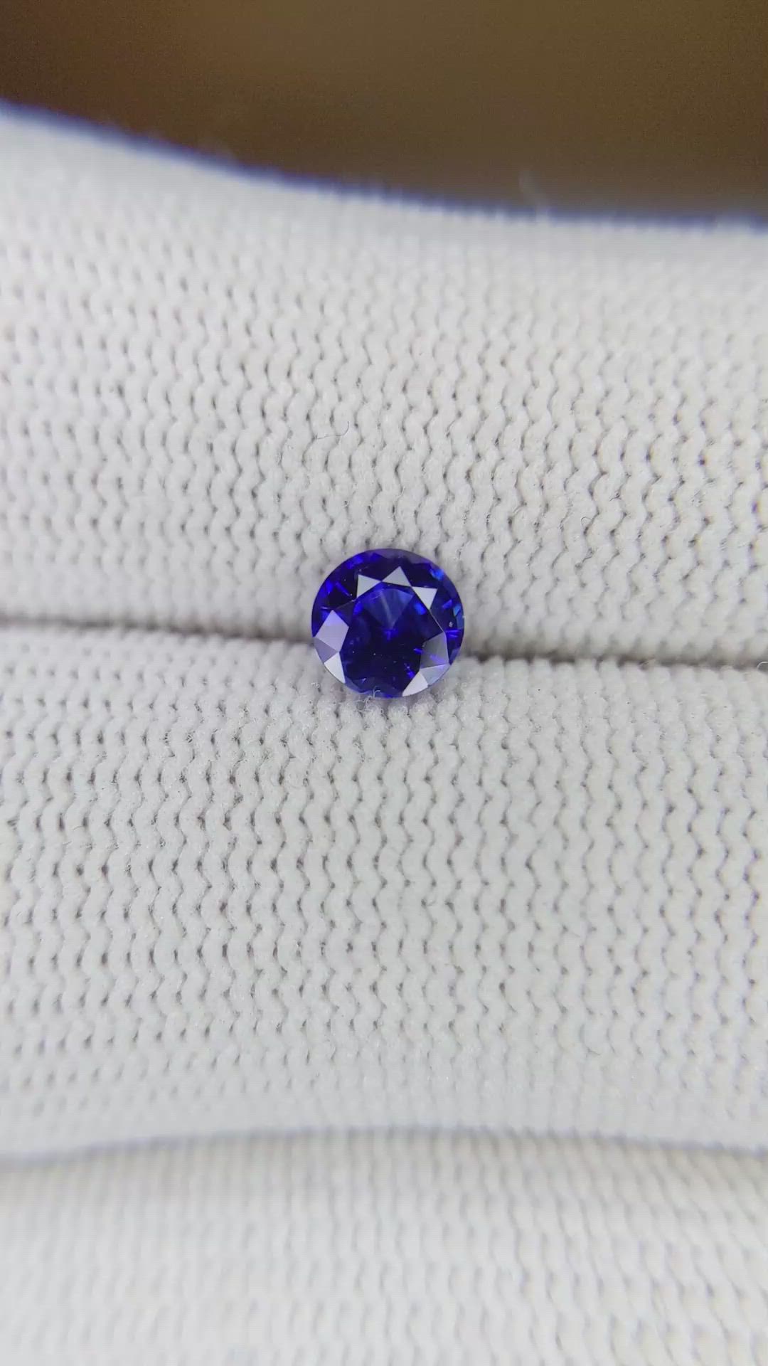 0.55 Ct. Blue Sapphire from Ceylon (Sri Lanka) Size Video