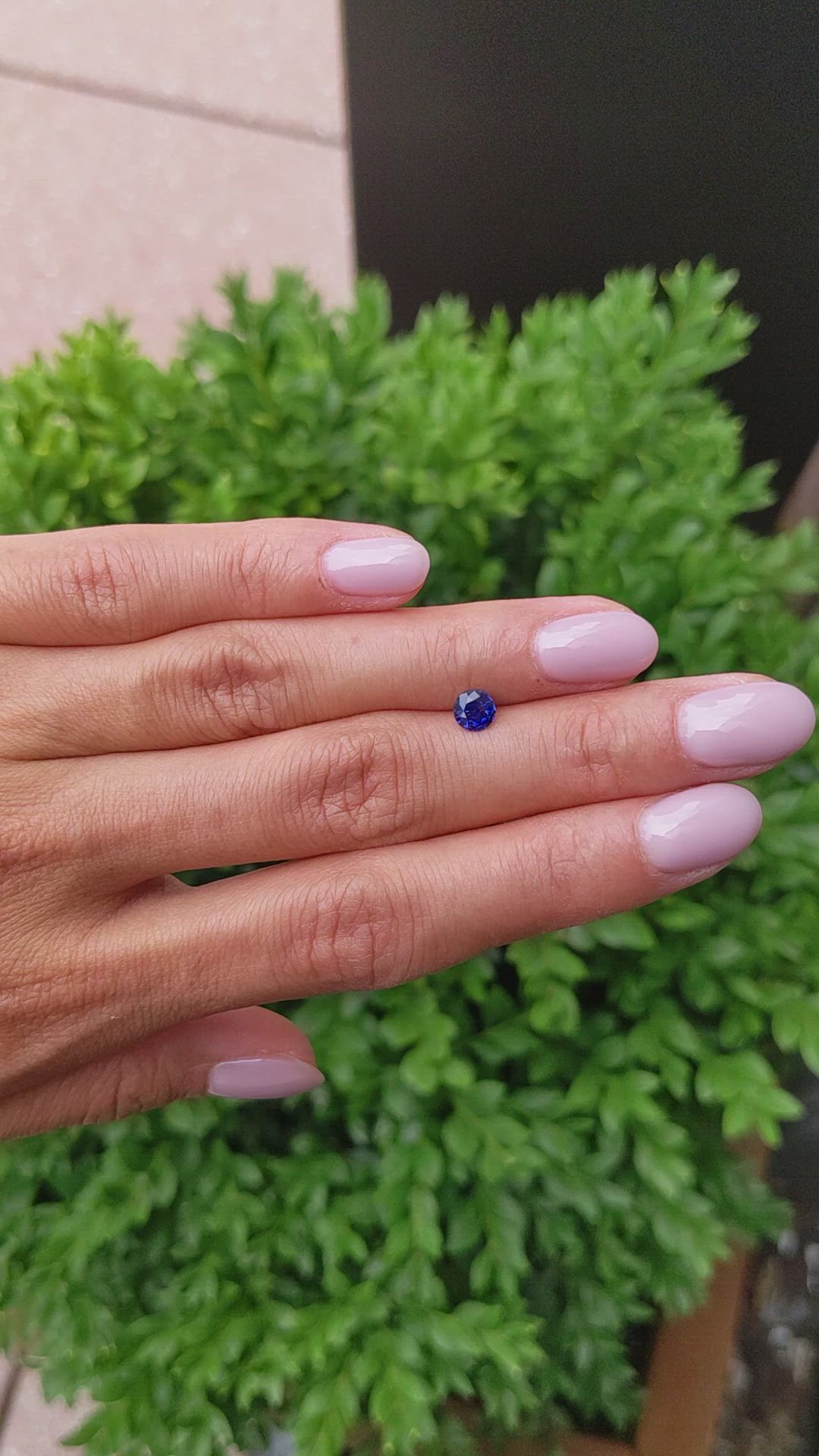 0.55 Ct. Blue Sapphire from Ceylon (Sri Lanka) Size Video
