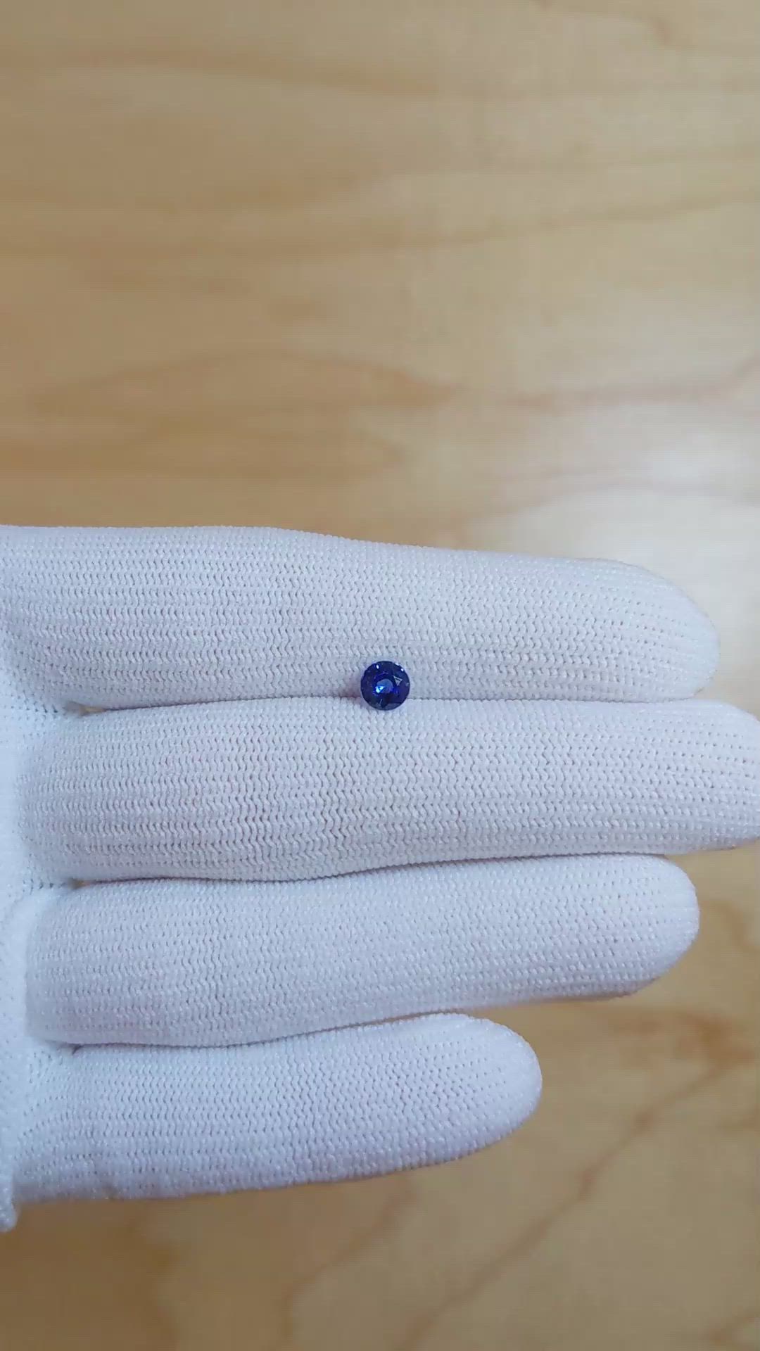 0.47 Ct. Blue Sapphire from Ceylon (Sri Lanka) Size Video