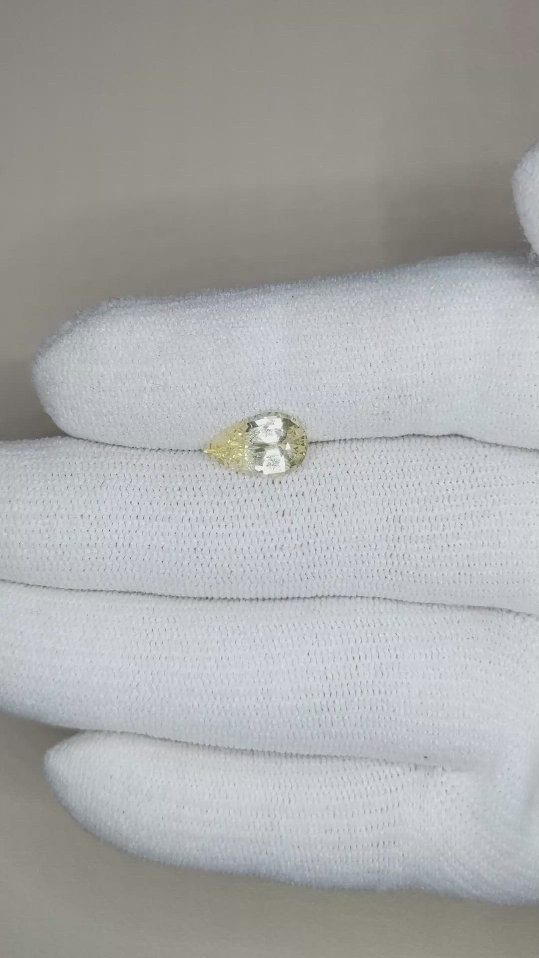 2.20 Ct. Yellow Sapphire from Ceylon (Sri Lanka) Size Video