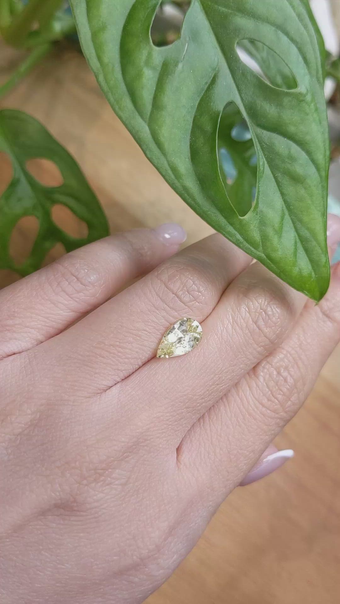 2.20 Ct. Yellow Sapphire from Ceylon (Sri Lanka) Size Video