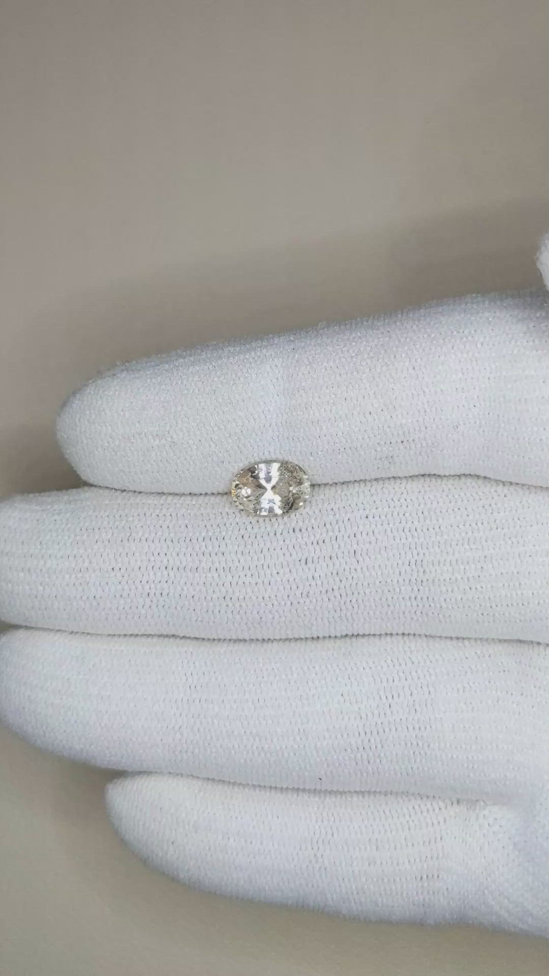 1.75 Ct. Peach Sapphire from Ceylon (Sri Lanka) Size Video