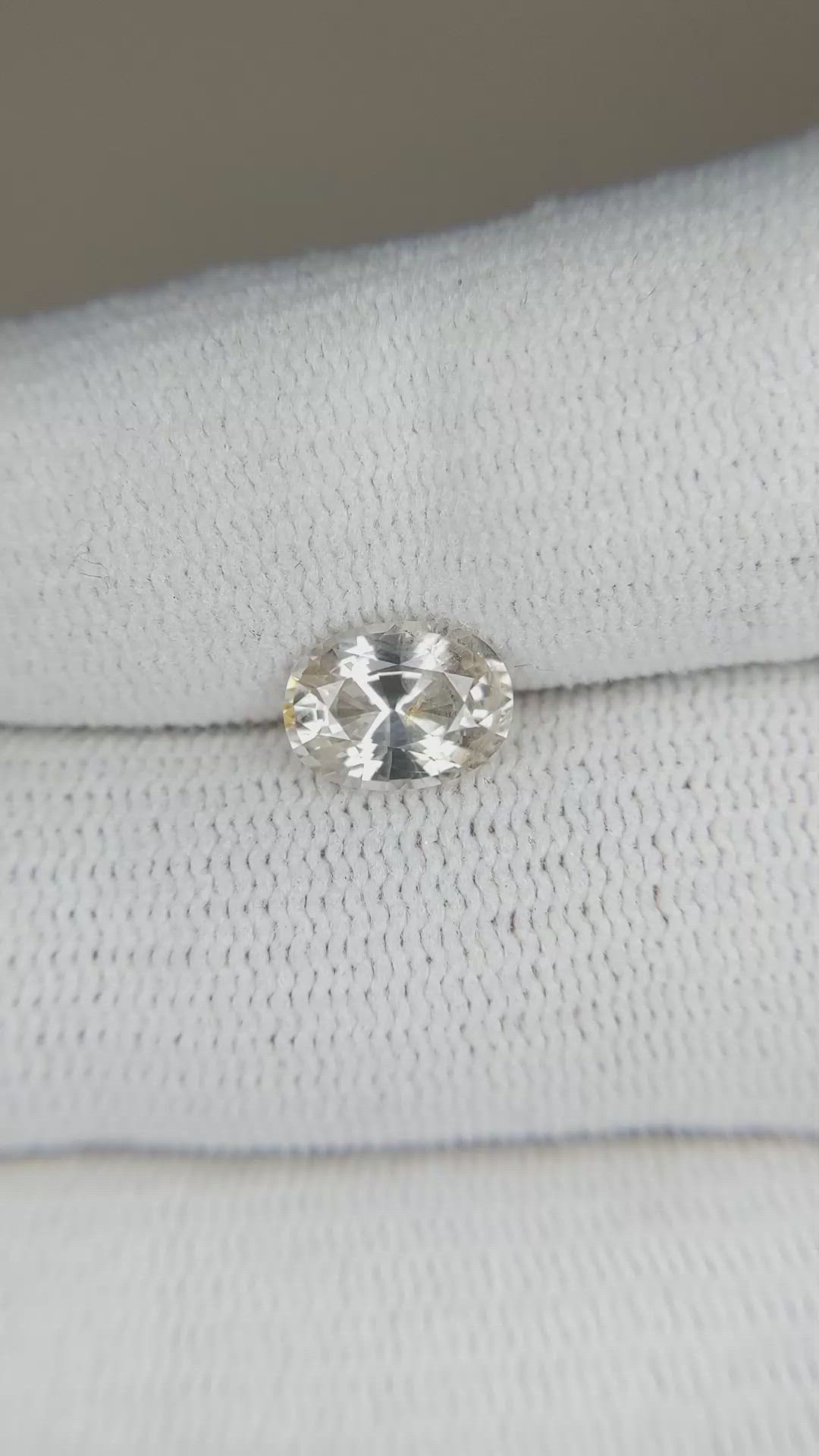 1.75 Ct. Peach Sapphire from Ceylon (Sri Lanka) Size Video