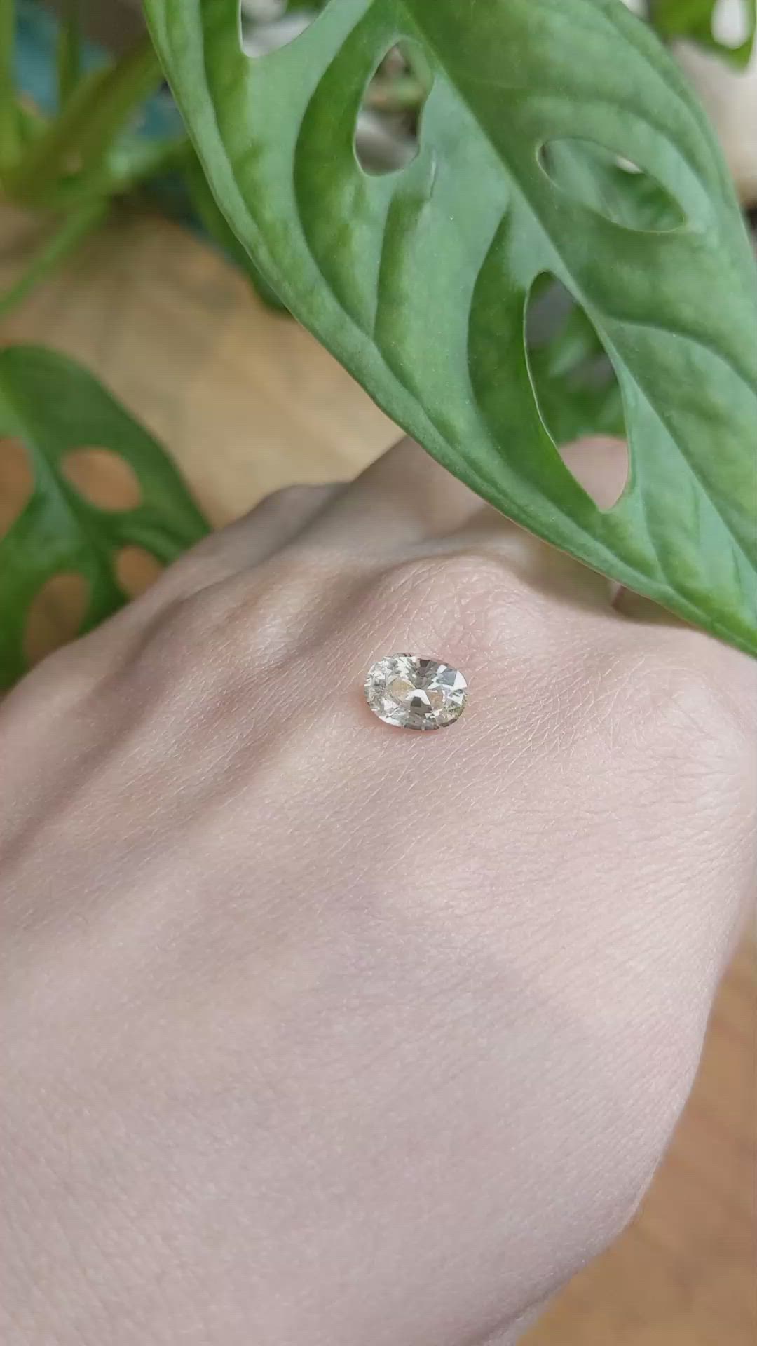 1.75 Ct. Peach Sapphire from Ceylon (Sri Lanka) Size Video