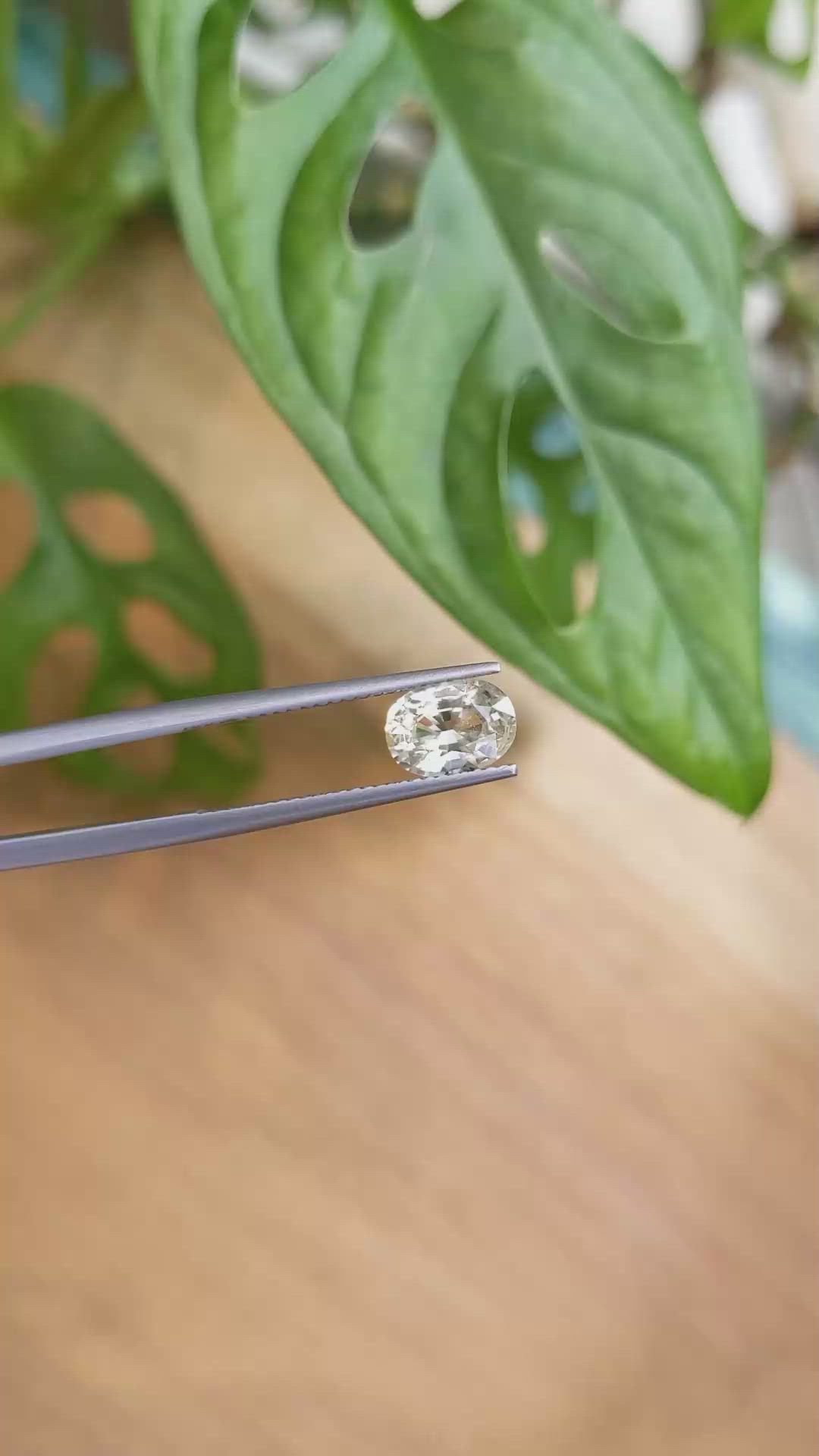 1.75 Ct. Peach Sapphire from Ceylon (Sri Lanka) Size Video