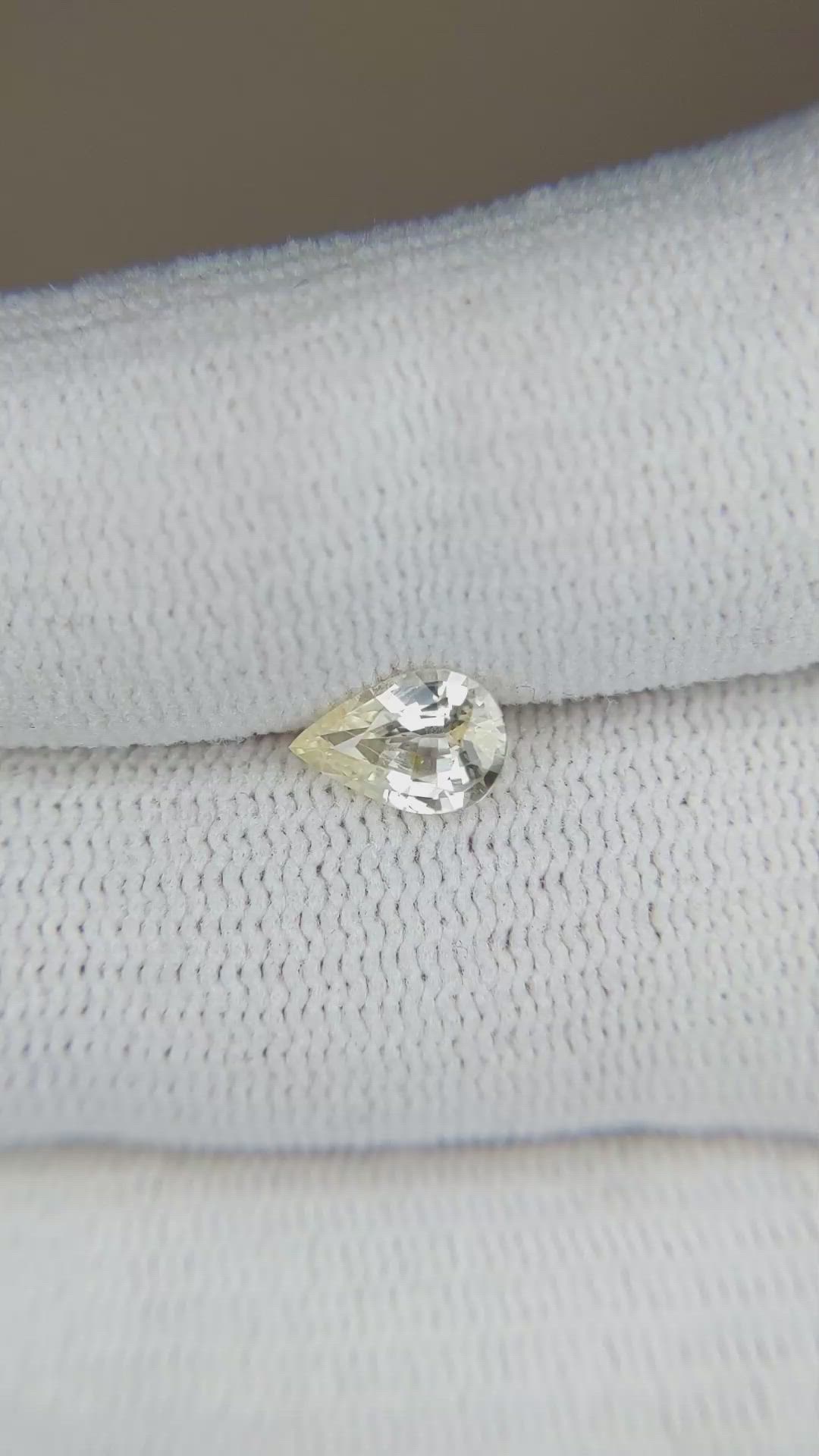 0.90 Ct. Yellow Sapphire from Ceylon (Sri Lanka) Size Video