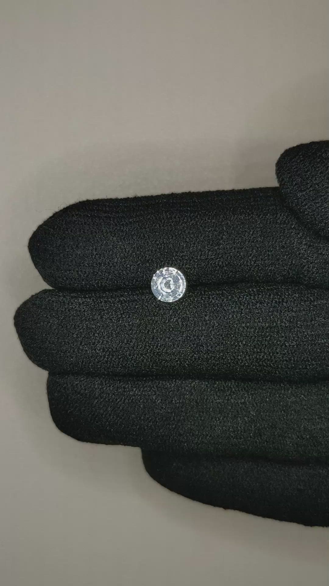 0.75 Ct. White Sapphire from Ceylon (Sri Lanka) Size Video