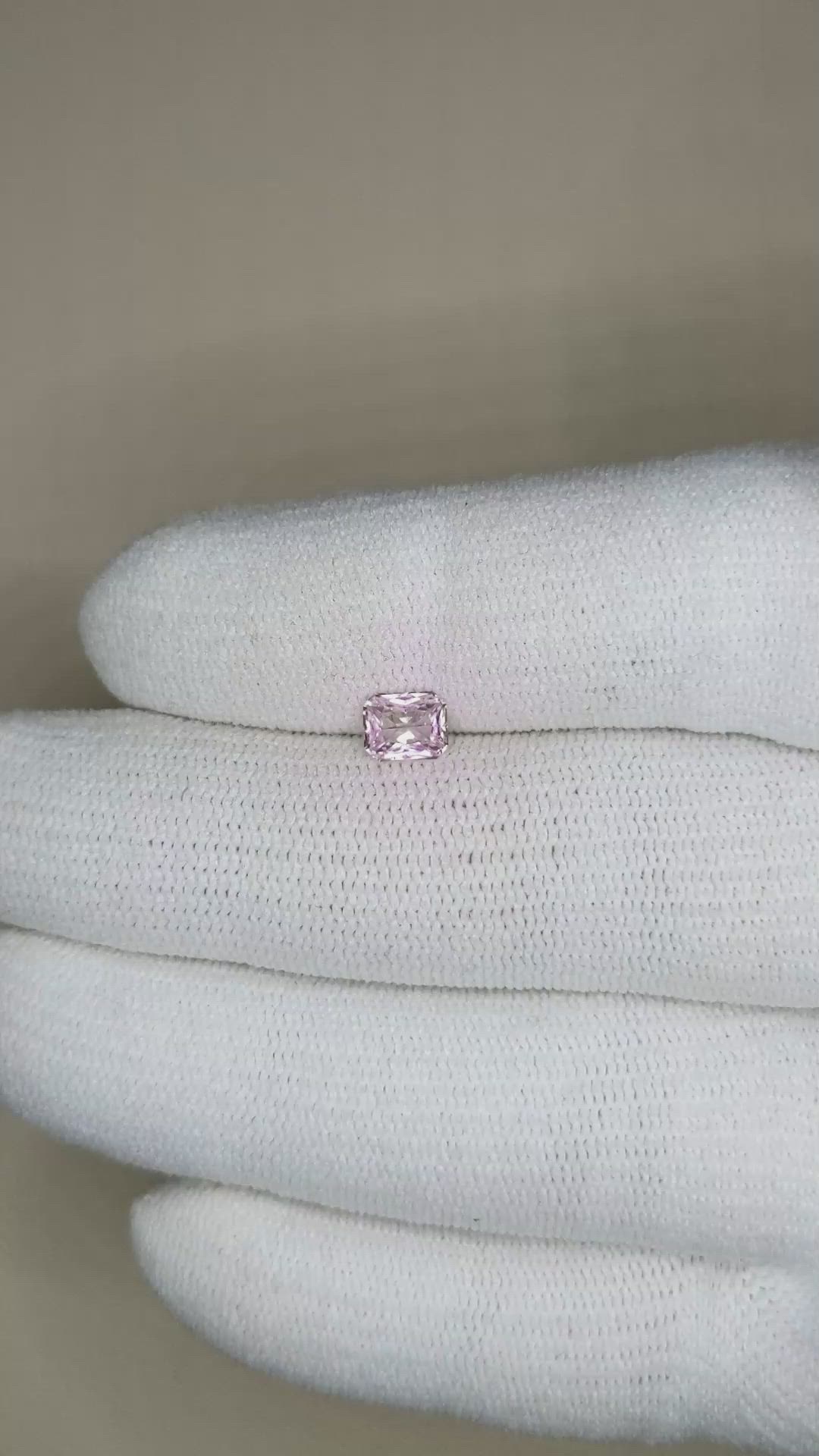 0.70 Ct. Pink Sapphire from Ceylon (Sri Lanka) Size Video