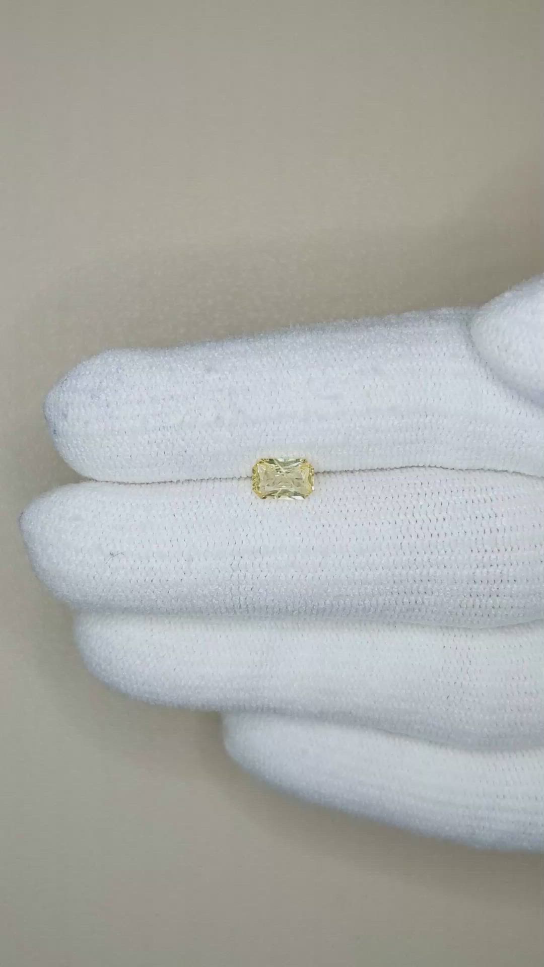 0.57 Ct. Yellow Sapphire from Ceylon (Sri Lanka) Size Video