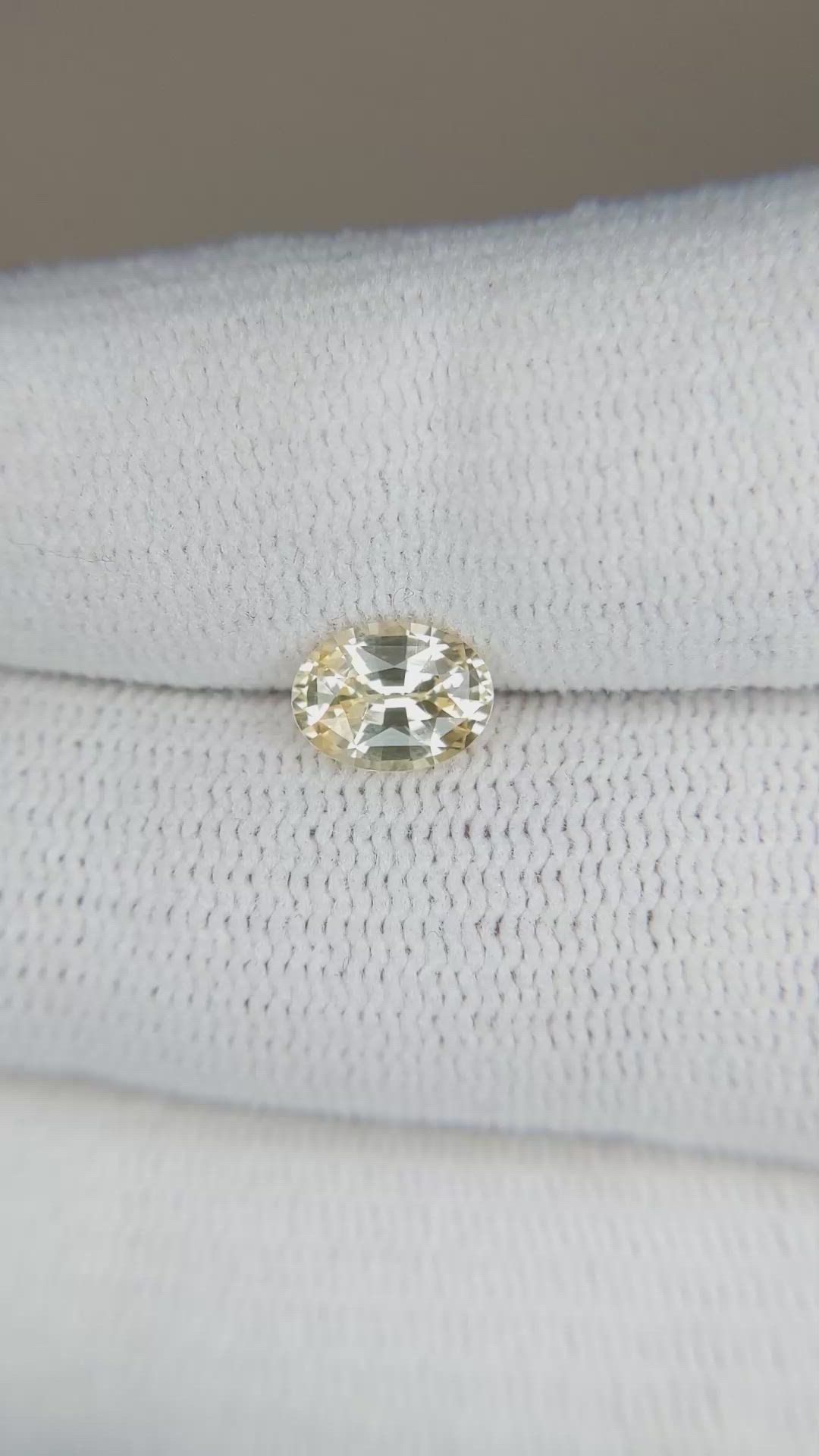 1.15 Ct. Yellow Sapphire from Ceylon (Sri Lanka) Size Video