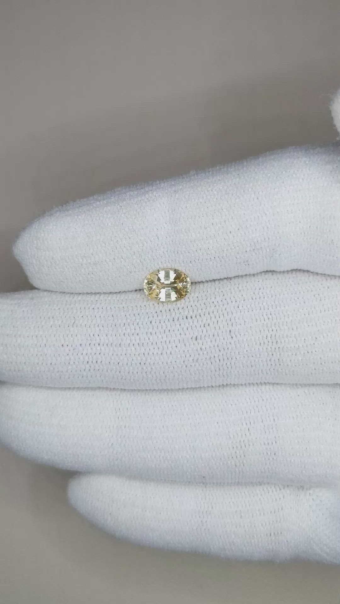 1.15 Ct. Yellow Sapphire from Ceylon (Sri Lanka) Size Video