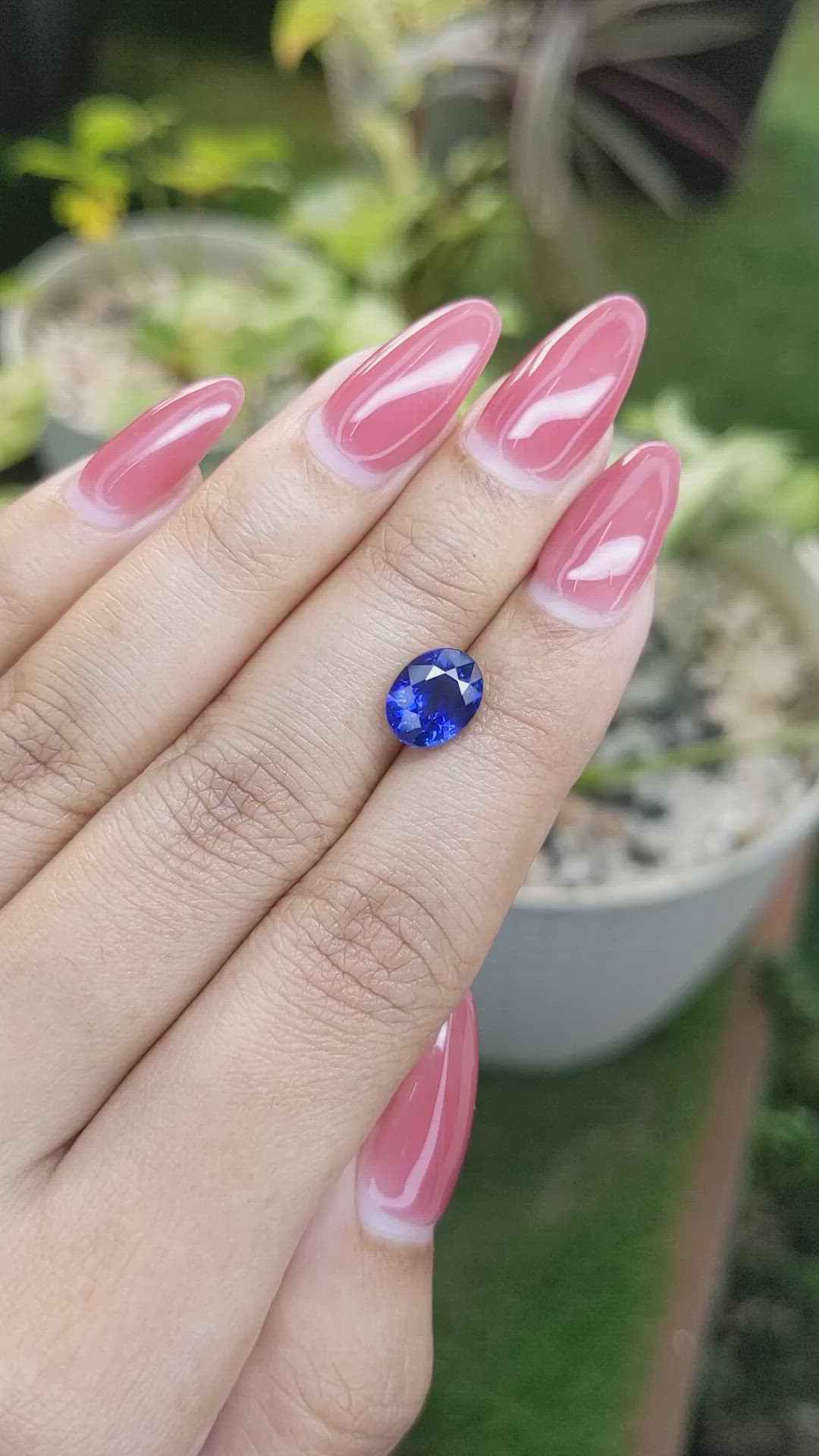 3.05 Ct. Blue Sapphire from Ceylon (Sri Lanka) Size Video