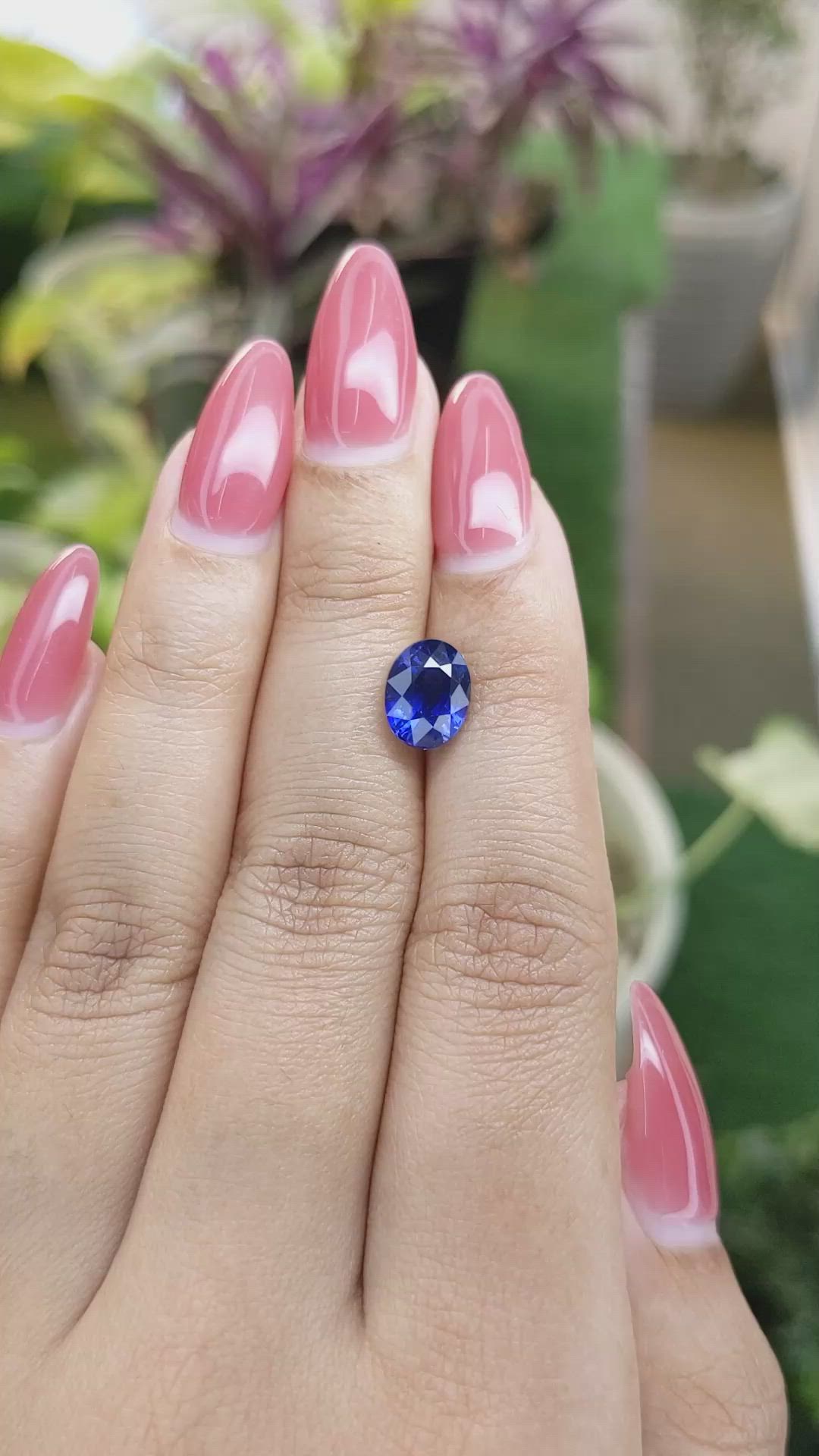 3.05 Ct. Blue Sapphire from Ceylon (Sri Lanka) Size Video