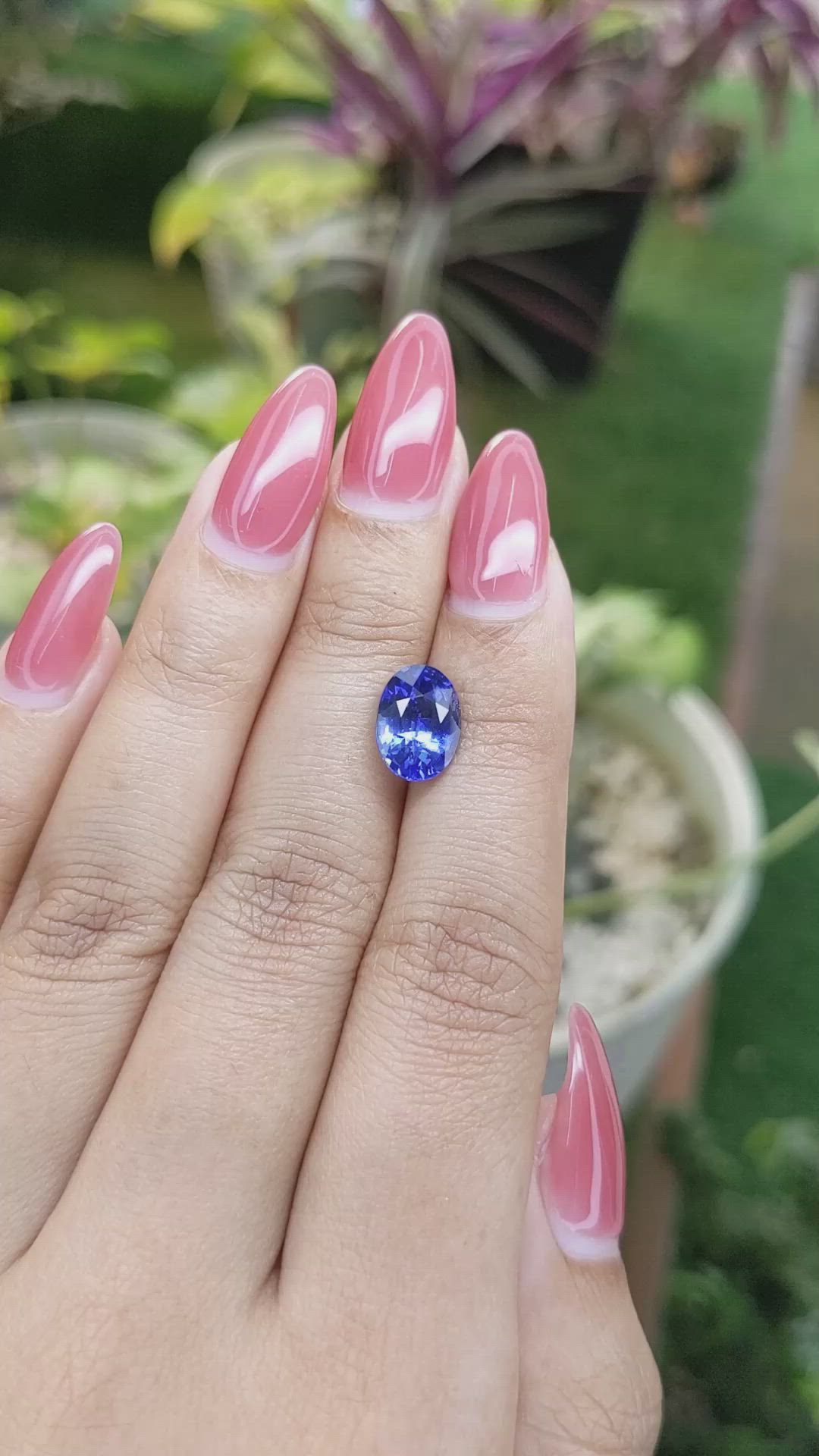 3.37 Ct. Blue Sapphire from Ceylon (Sri Lanka) Size Video