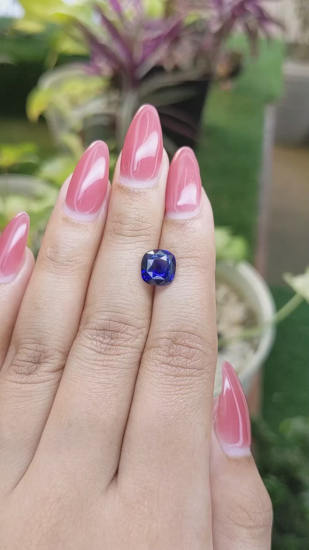 3.09 Ct. Blue Sapphire from Ceylon (Sri Lanka) Size Video
