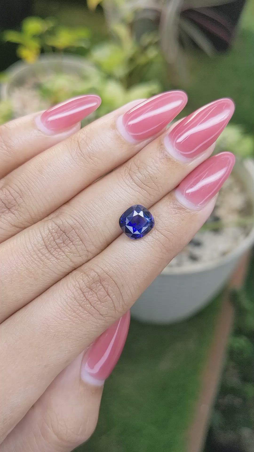 3.09 Ct. Blue Sapphire from Ceylon (Sri Lanka) Size Video