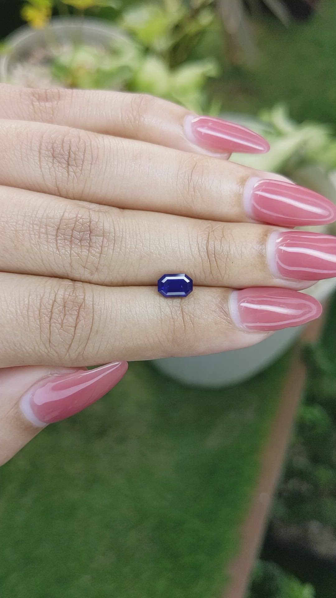 1.10 Ct. Blue Sapphire from Ceylon (Sri Lanka) Size Video