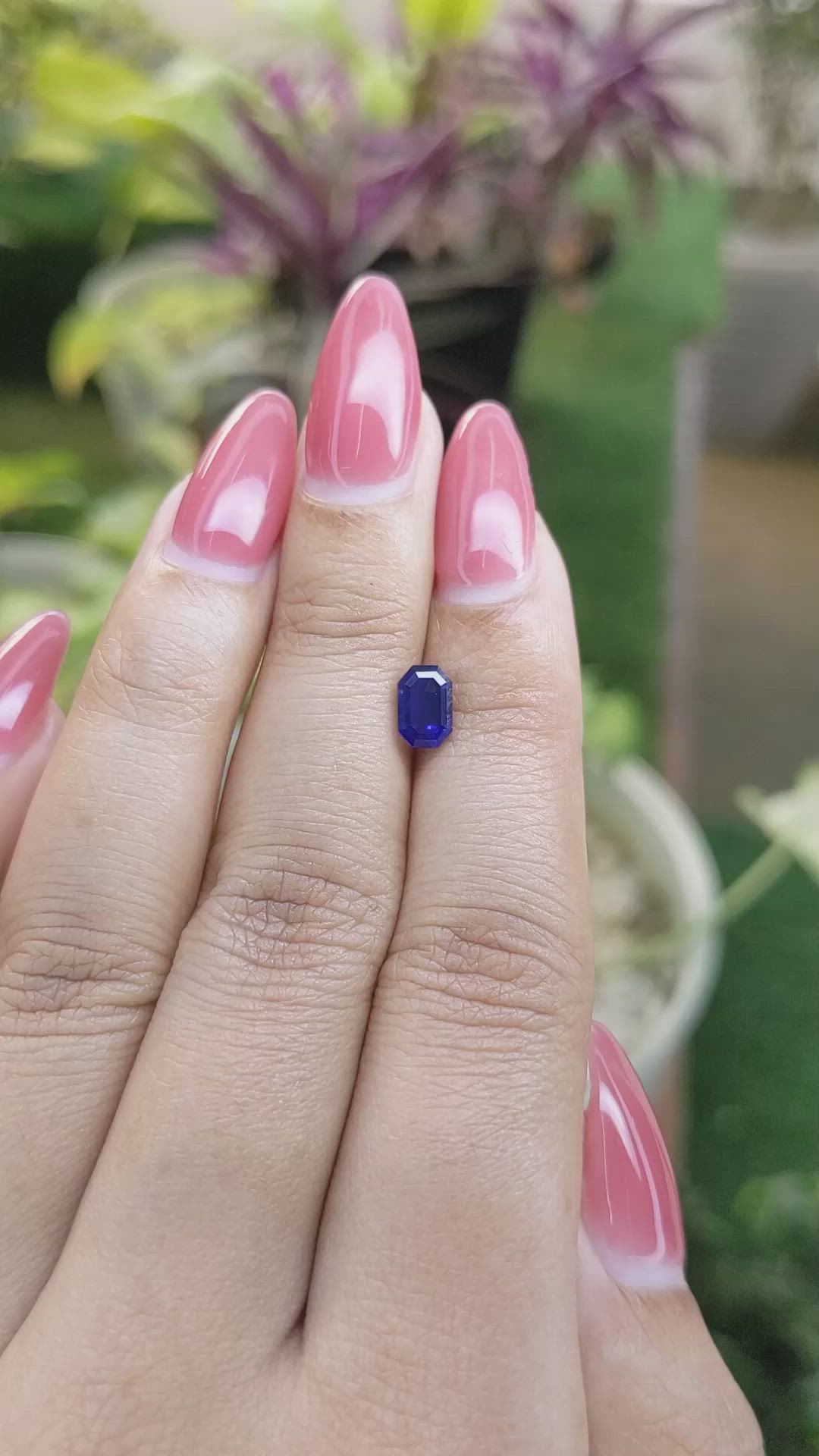1.10 Ct. Blue Sapphire from Ceylon (Sri Lanka) Size Video