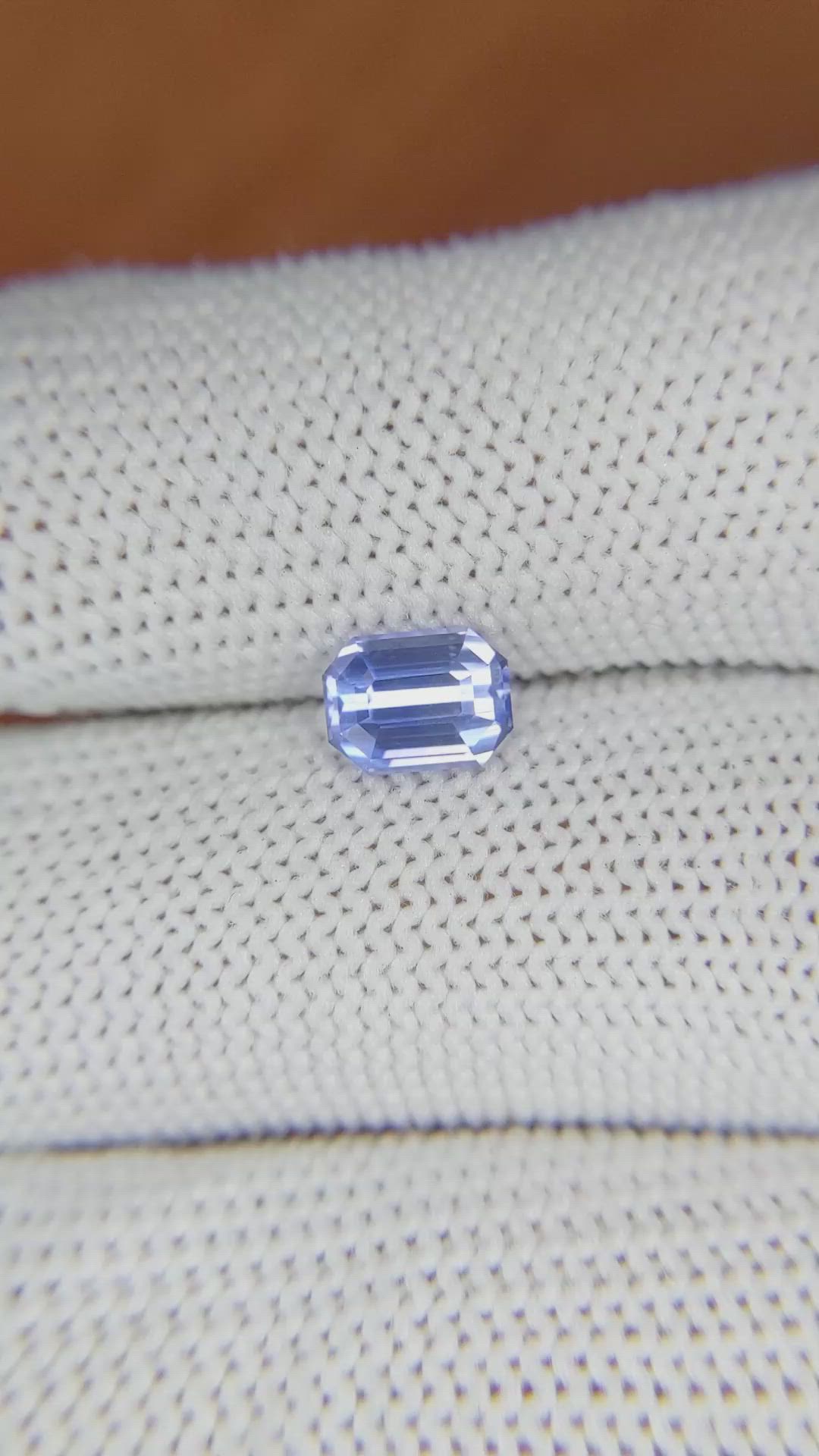 1.27 Ct. Violet Sapphire from Ceylon (Sri Lanka) Size Video