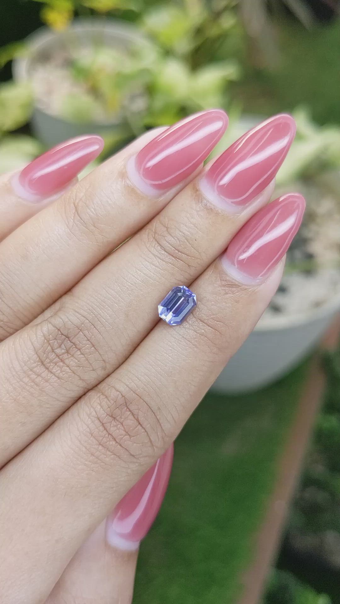 1.27 Ct. Violet Sapphire from Ceylon (Sri Lanka) Size Video