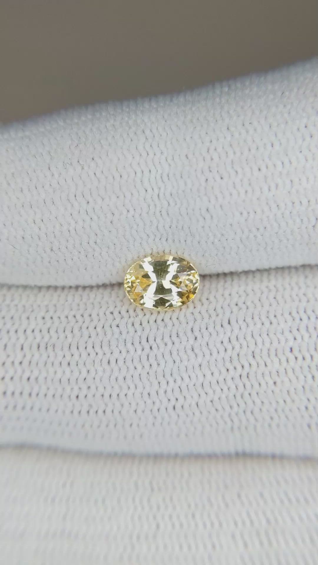 1.15 Ct. Yellow Sapphire from Ceylon (Sri Lanka) Size Video