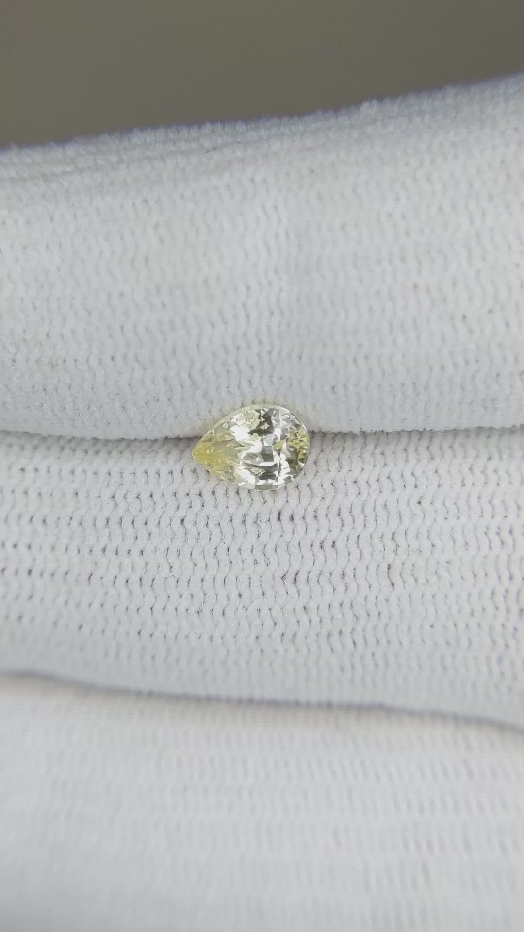 0.75 Ct. Yellow Sapphire from Ceylon (Sri Lanka) Size Video