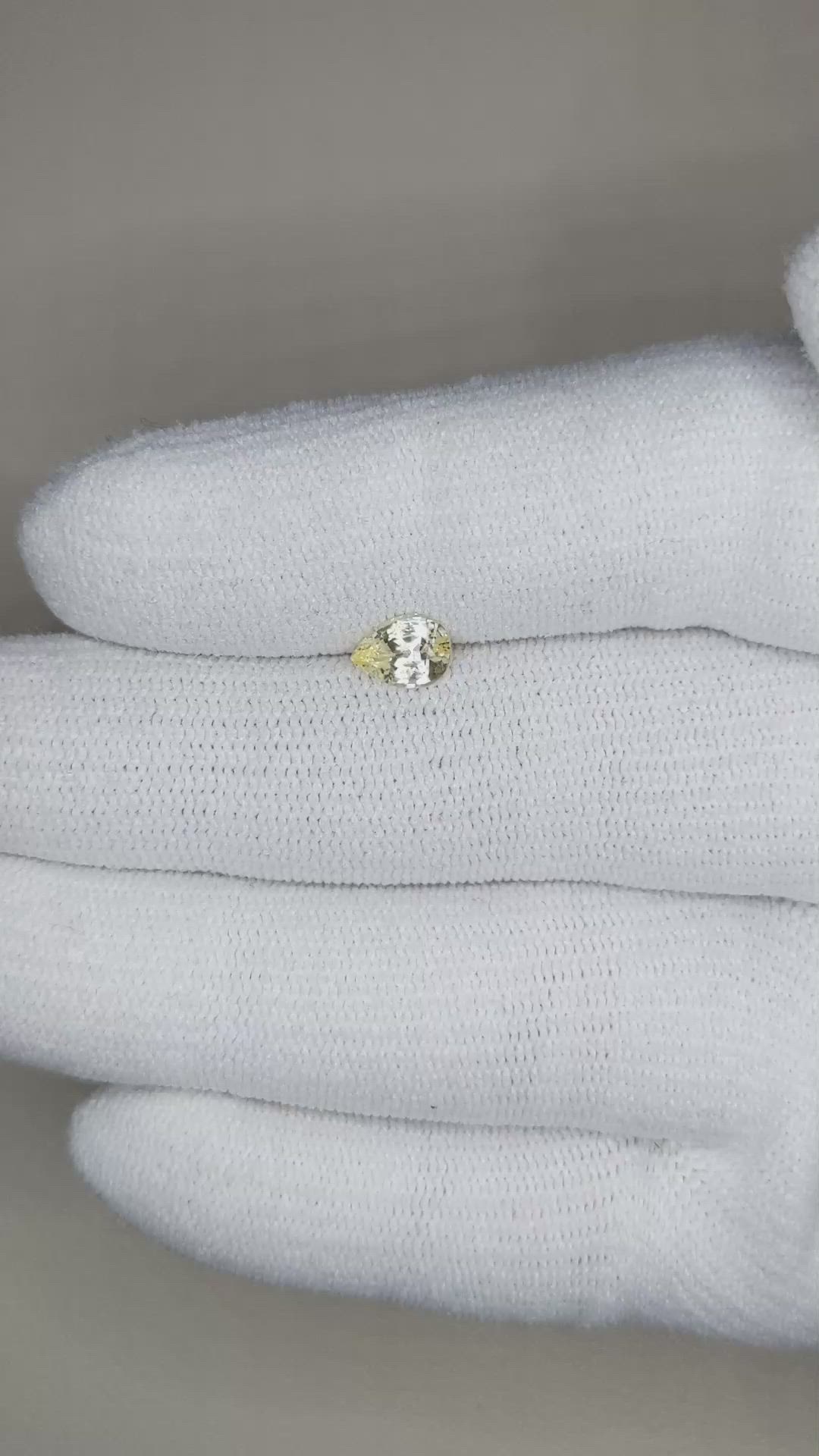 0.75 Ct. Yellow Sapphire from Ceylon (Sri Lanka) Size Video