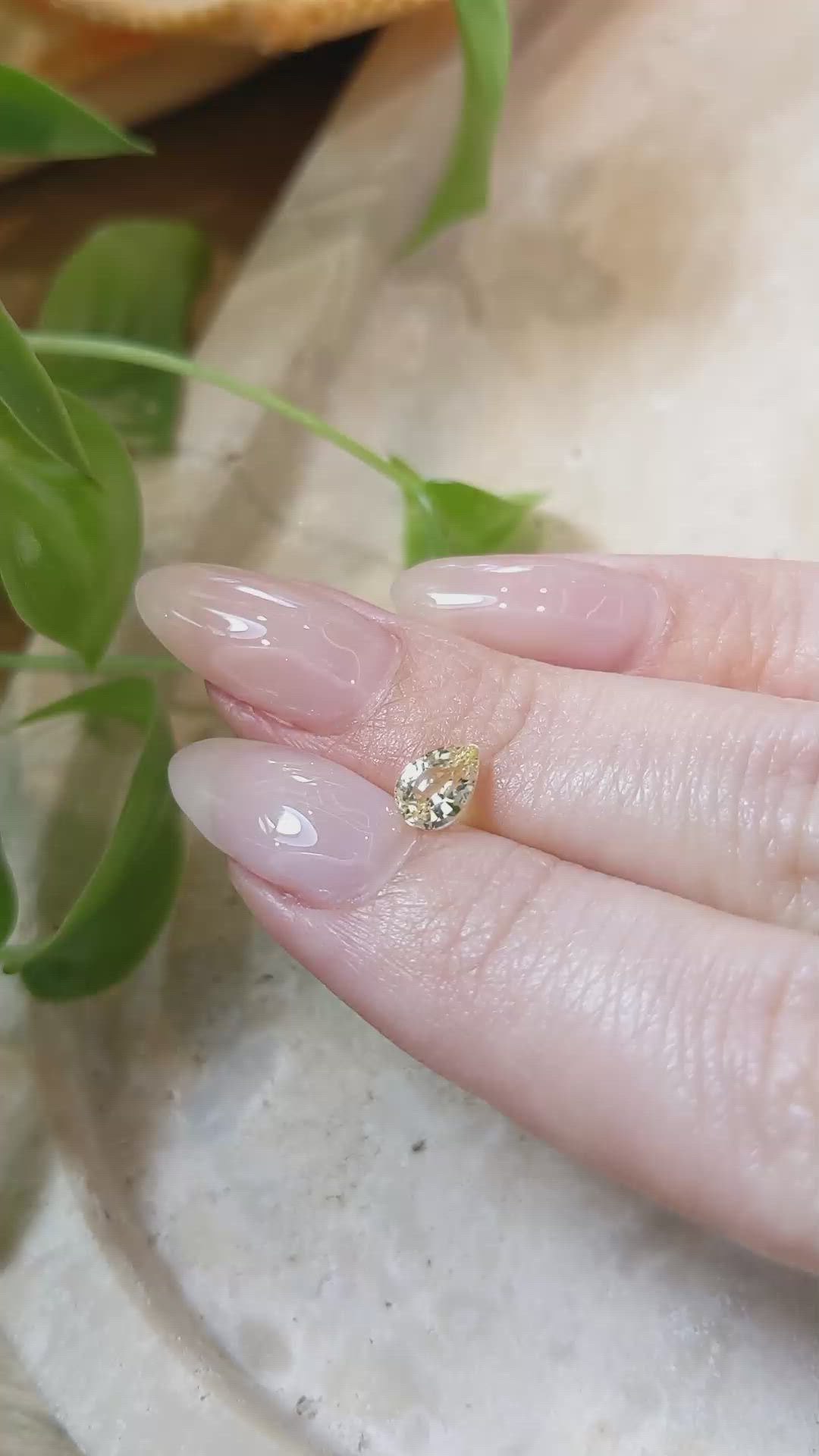 0.75 Ct. Yellow Sapphire from Ceylon (Sri Lanka) Size Video