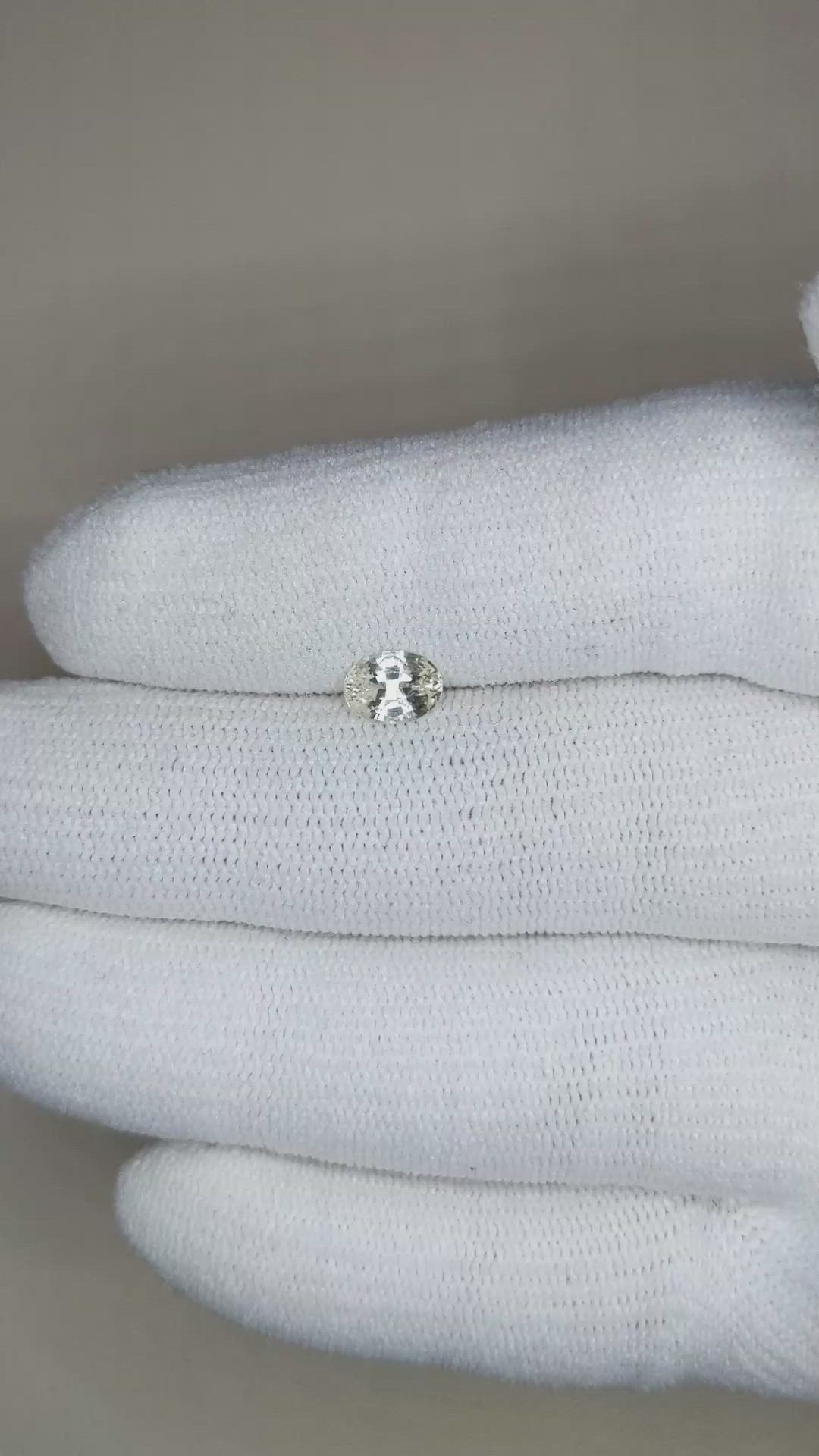 0.76 Ct. Yellow Sapphire from Ceylon (Sri Lanka) Size Video