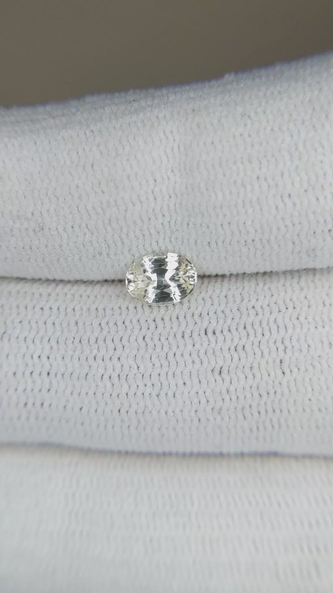 0.76 Ct. Yellow Sapphire from Ceylon (Sri Lanka) Size Video