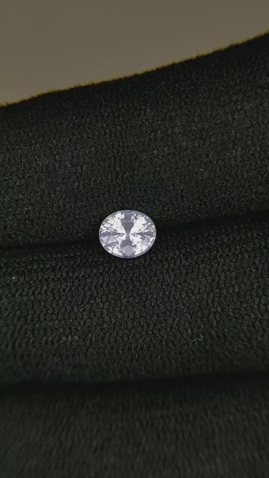 0.90 Ct. White Sapphire from Ceylon (Sri Lanka) Size Video