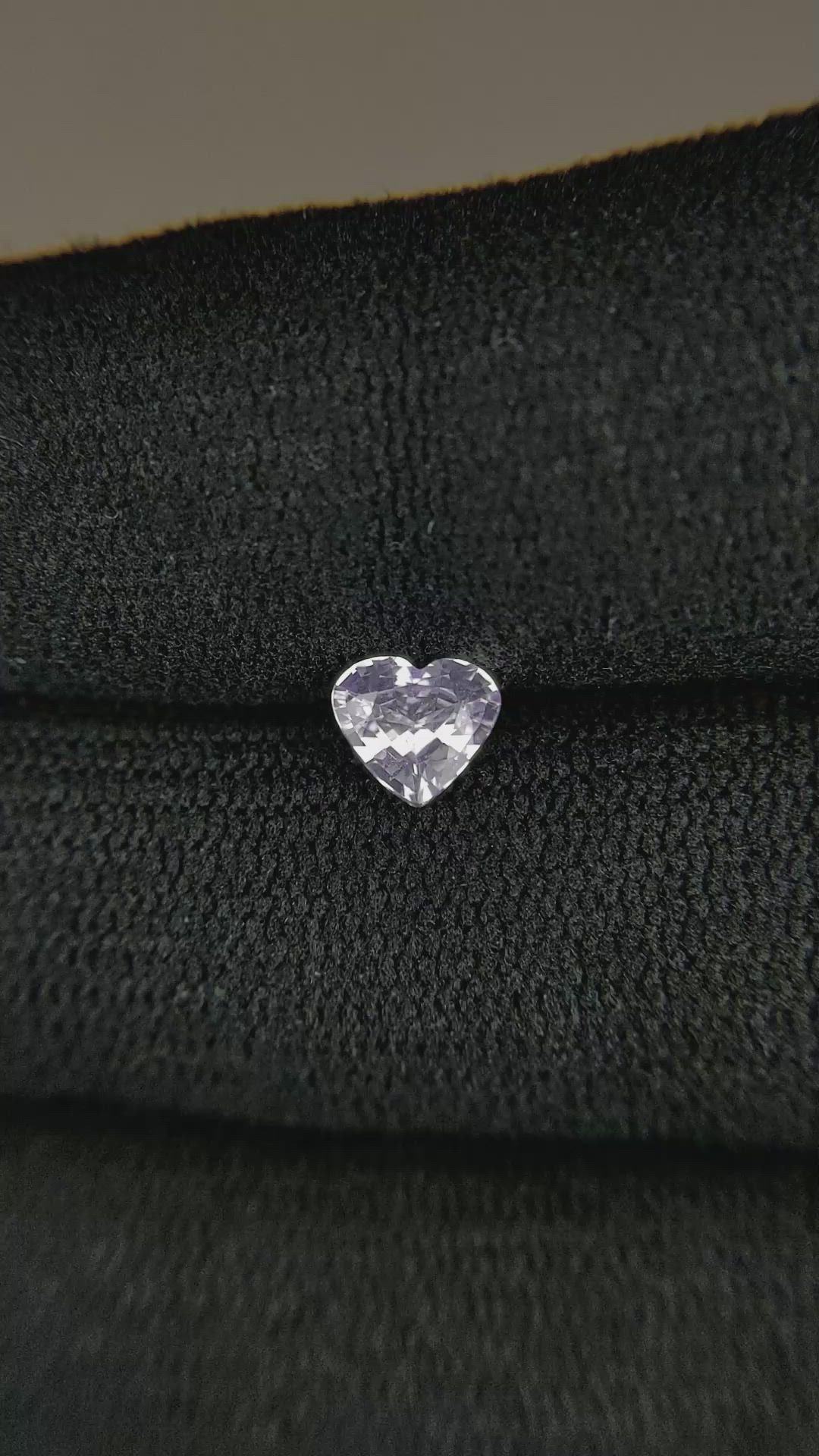 0.60 Ct. White Sapphire from Ceylon (Sri Lanka) Size Video