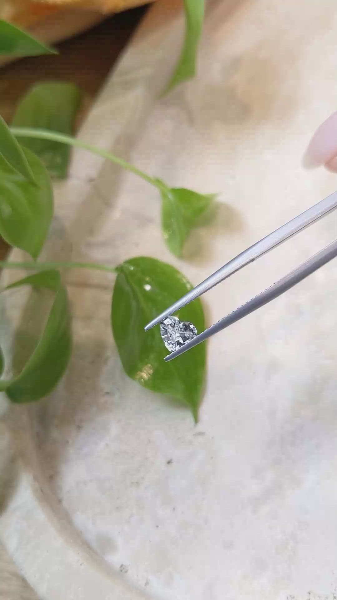 0.60 Ct. White Sapphire from Ceylon (Sri Lanka) Size Video