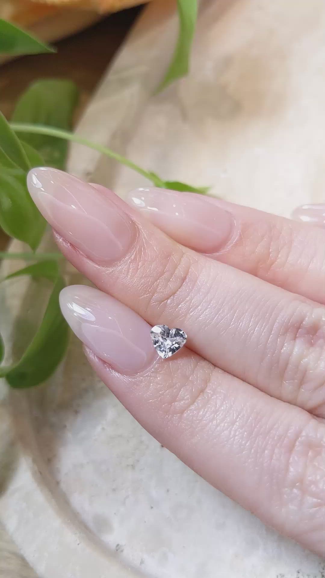 0.60 Ct. White Sapphire from Ceylon (Sri Lanka) Size Video