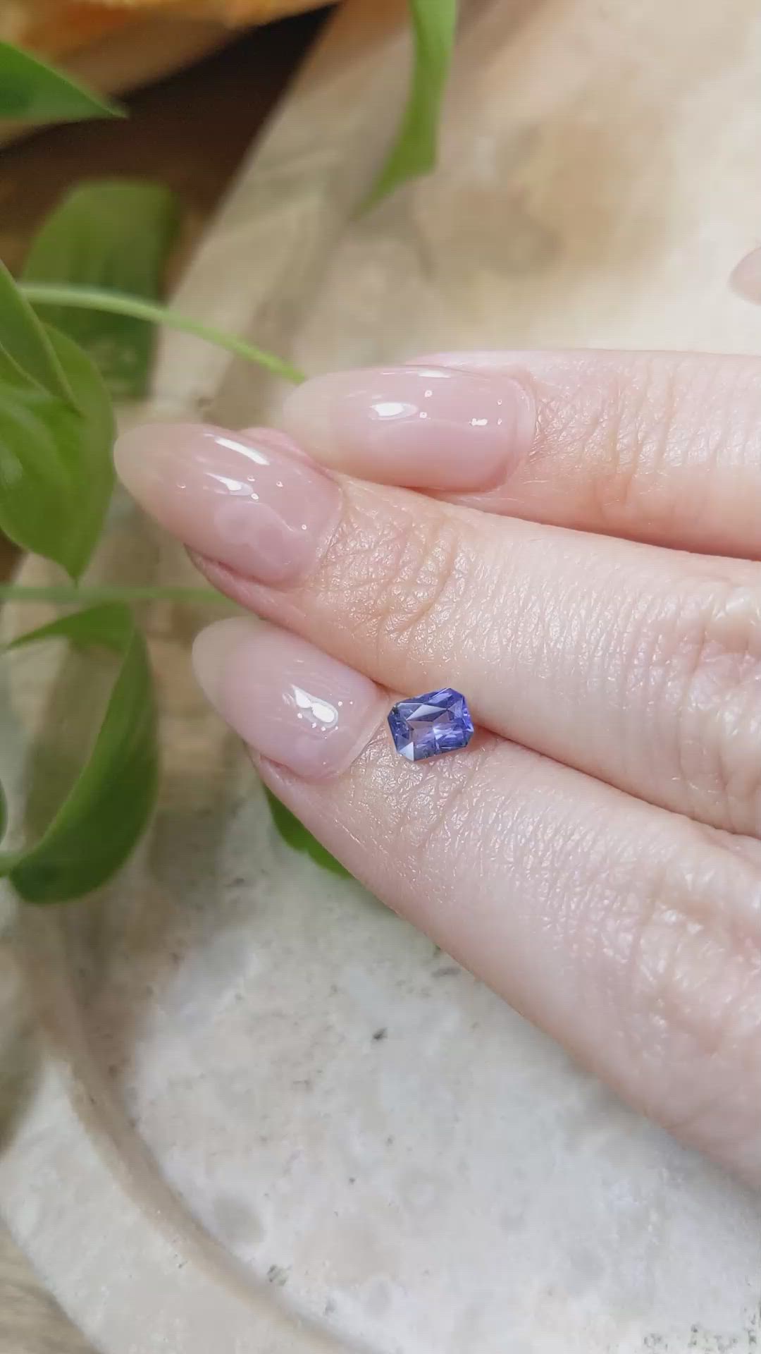 0.60 Ct. Blue Sapphire from Ceylon (Sri Lanka) Size Video
