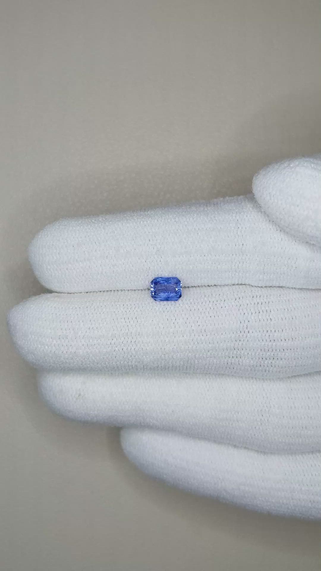 0.49 Ct. Blue Sapphire from Ceylon (Sri Lanka) Size Video