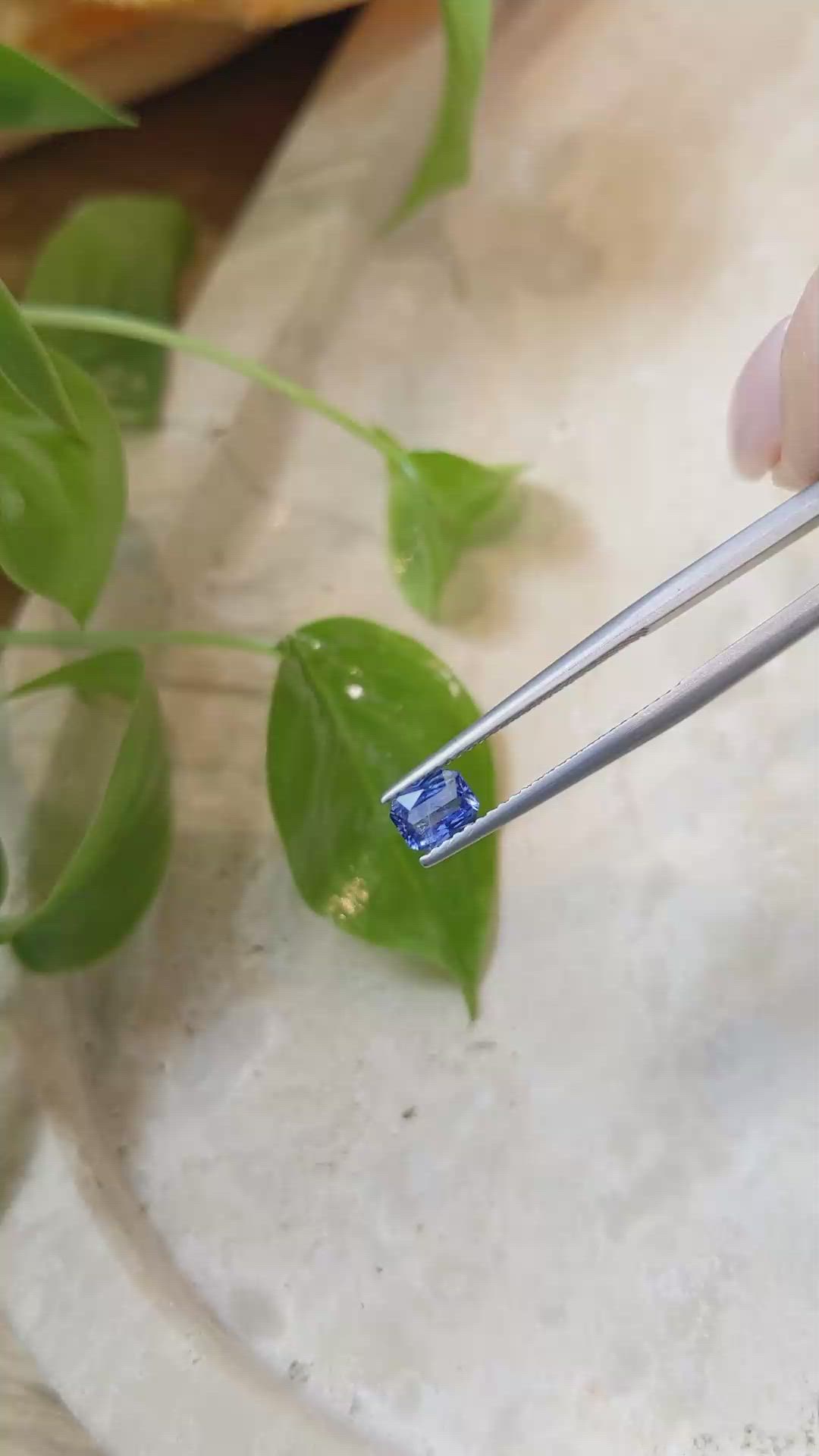 0.49 Ct. Blue Sapphire from Ceylon (Sri Lanka) Size Video