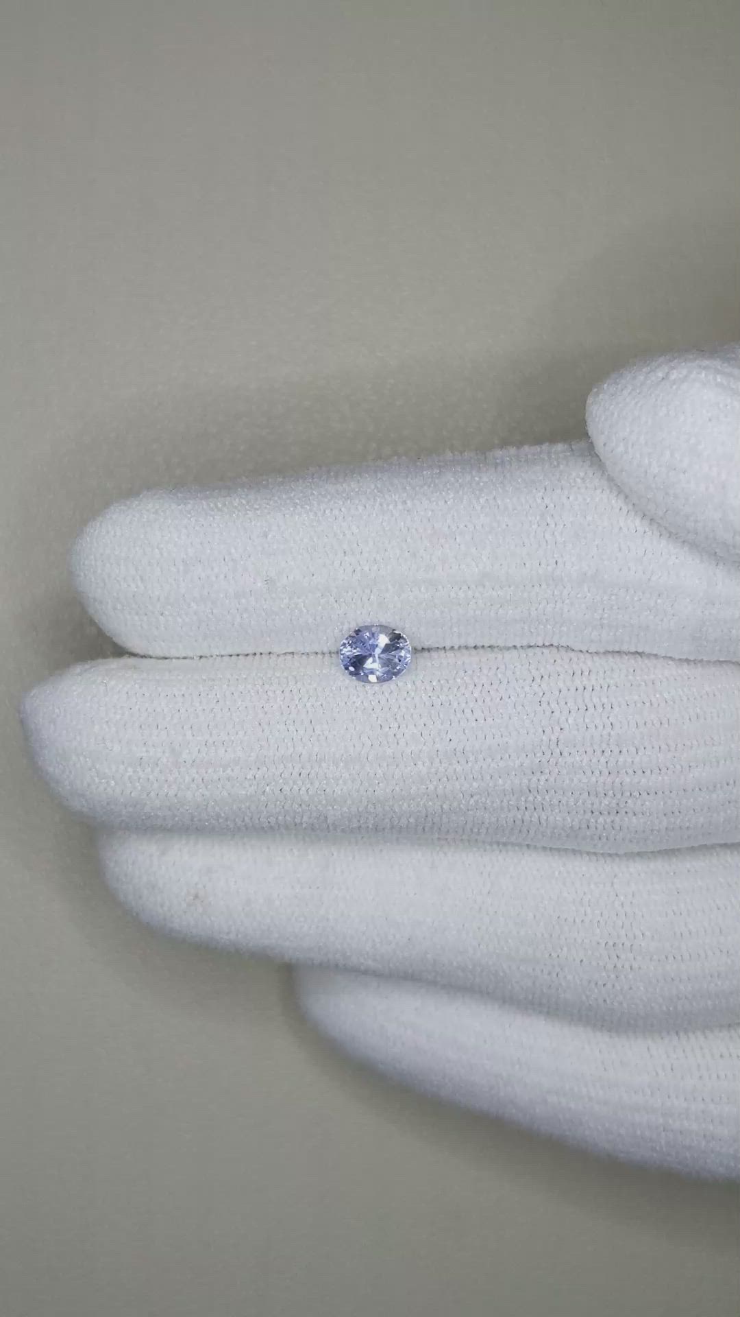 0.65 Ct. Blue Sapphire from Ceylon (Sri Lanka) Size Video