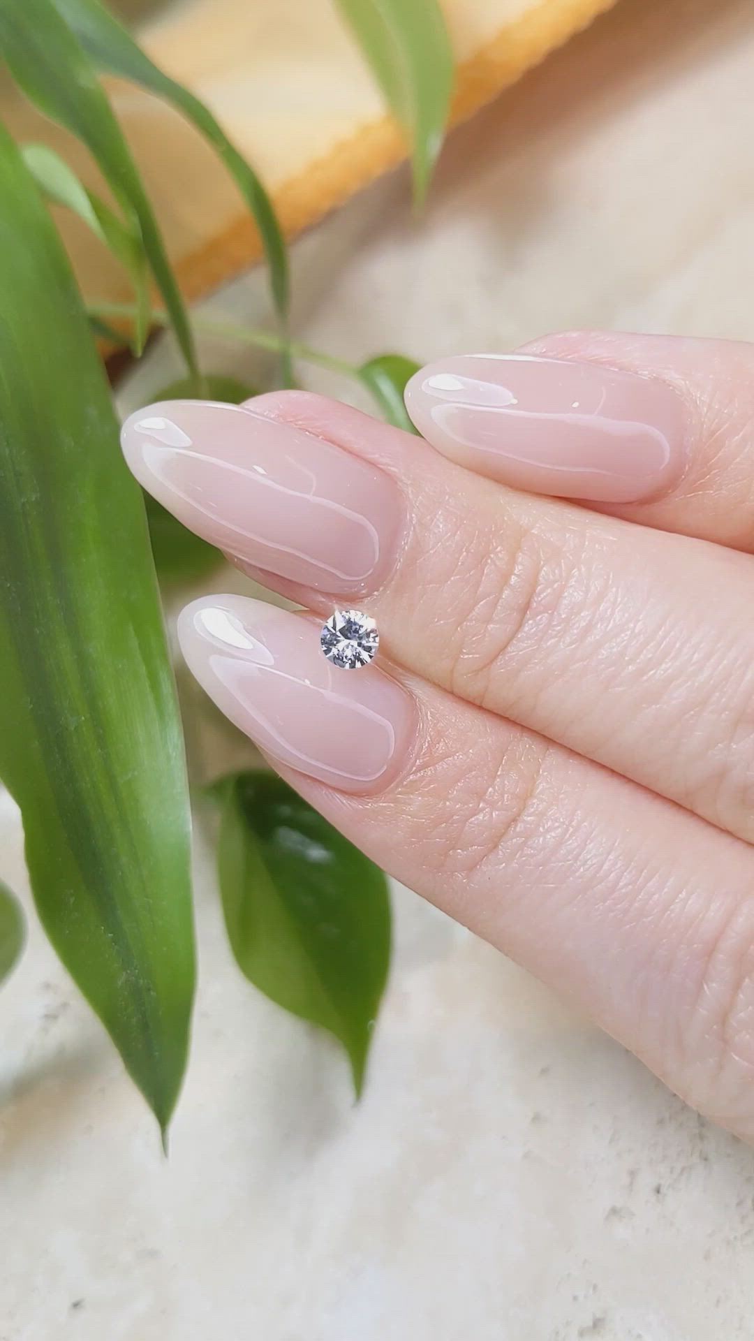 0.29 Ct. White Sapphire from Ceylon (Sri Lanka) Size Video