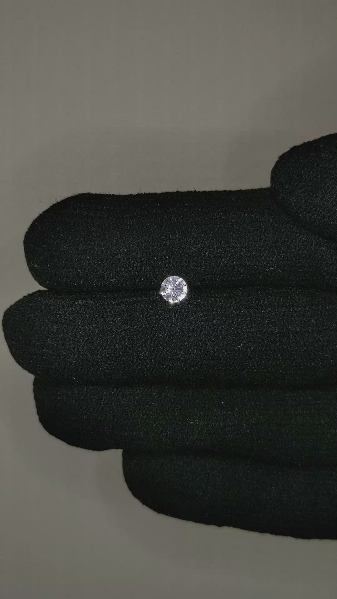 0.29 Ct. White Sapphire from Ceylon (Sri Lanka) Size Video