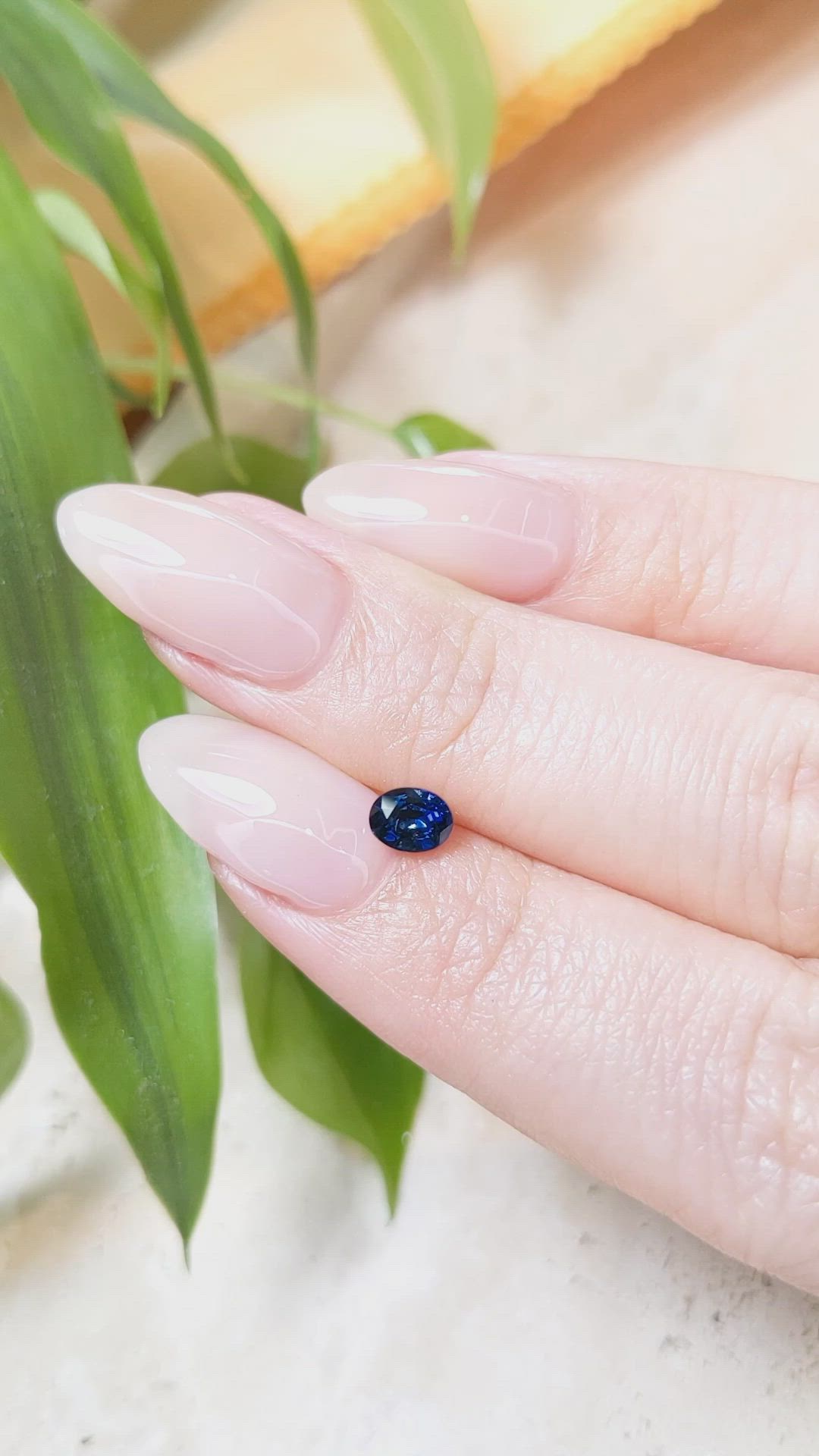 0.58 Ct. Blue Sapphire from Ceylon (Sri Lanka) Size Video