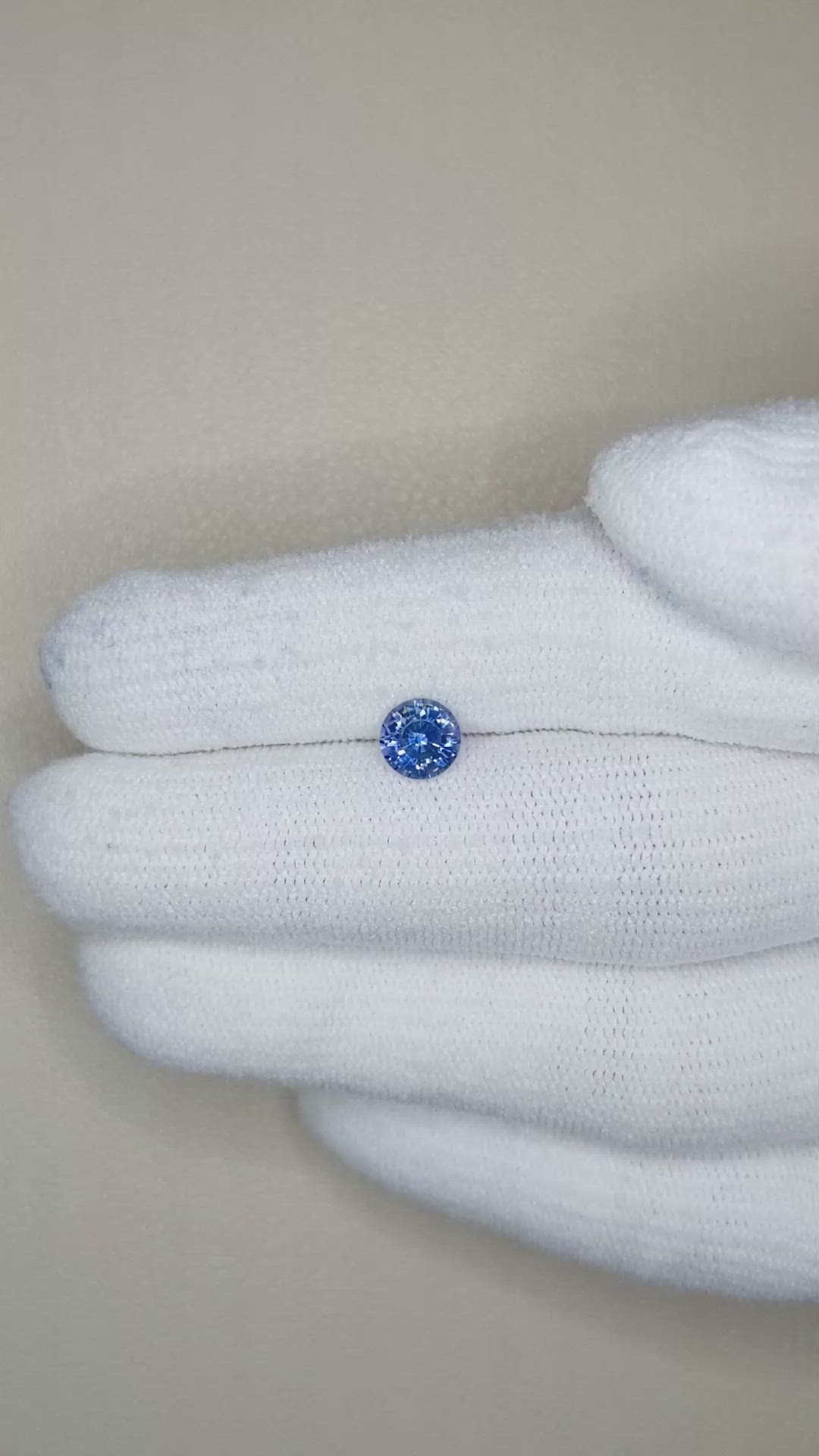 0.89 Ct. Blue Sapphire from Ceylon (Sri Lanka) Size Video