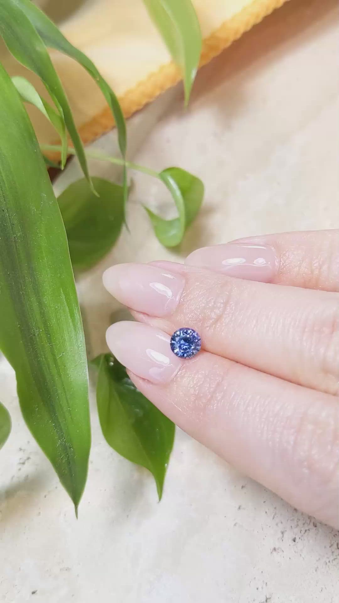 0.89 Ct. Blue Sapphire from Ceylon (Sri Lanka) Size Video