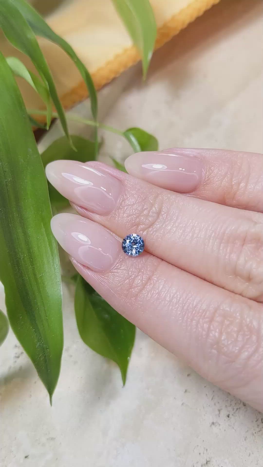 0.58 Ct. Blue Sapphire from Ceylon (Sri Lanka) Size Video