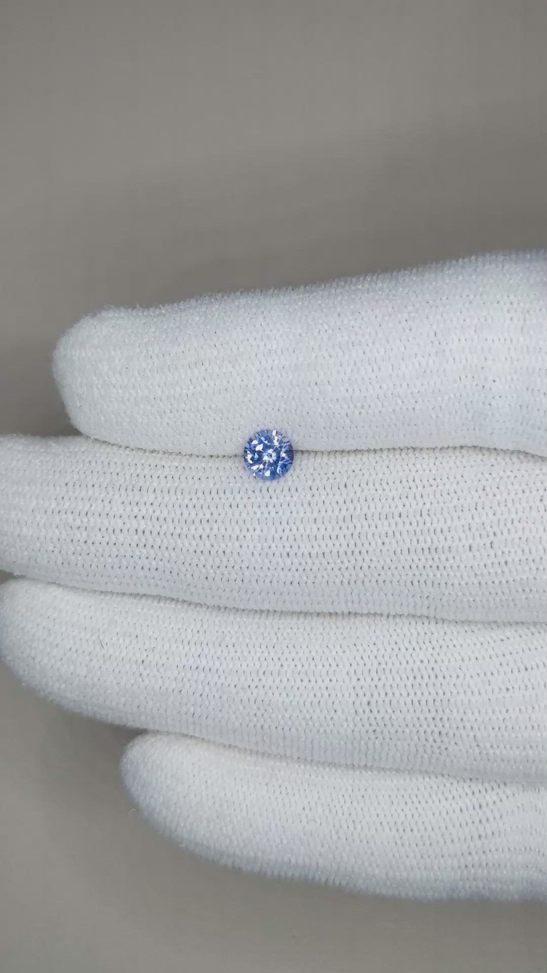 0.58 Ct. Blue Sapphire from Ceylon (Sri Lanka) Size Video