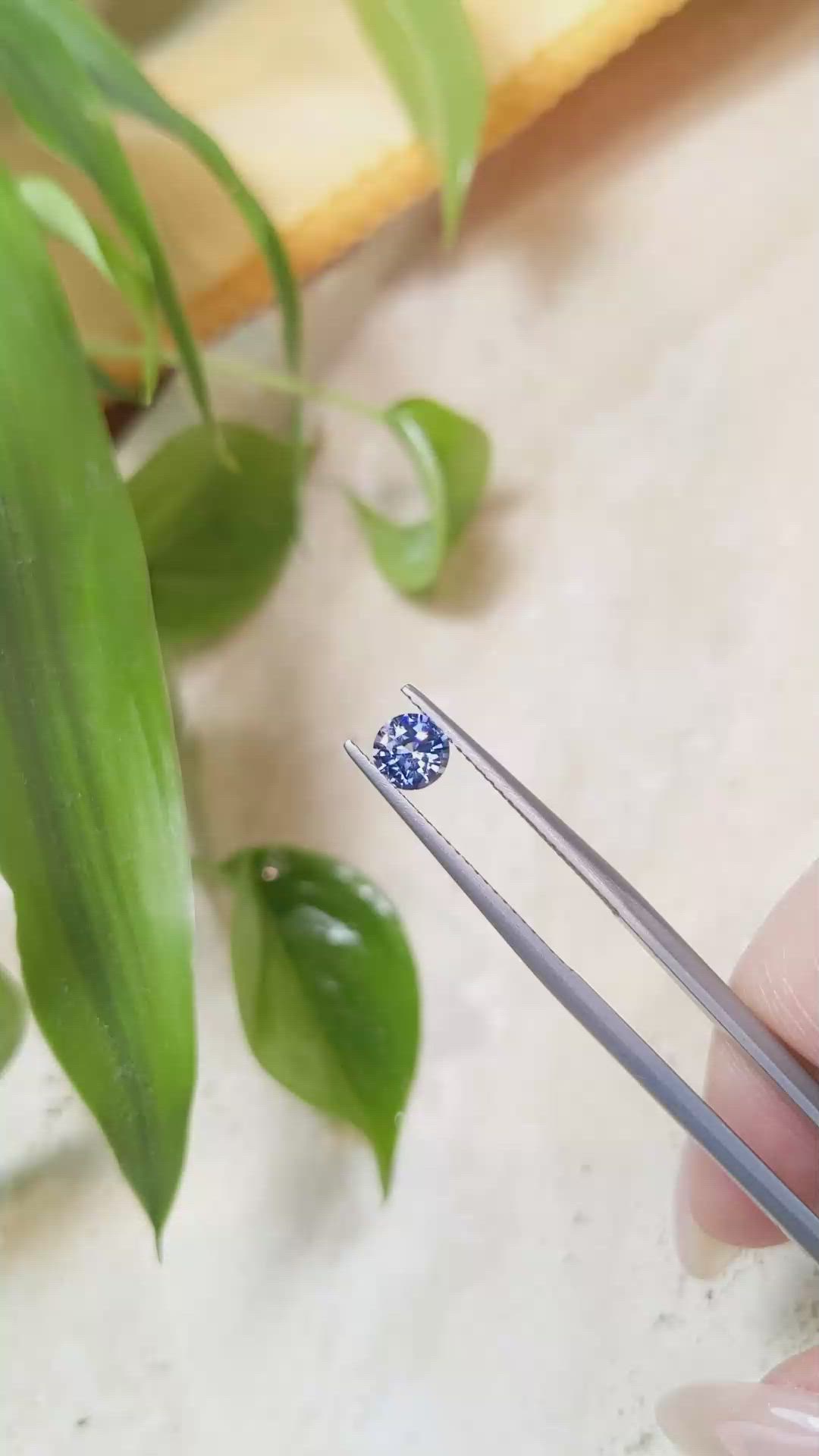 0.58 Ct. Blue Sapphire from Ceylon (Sri Lanka) Size Video