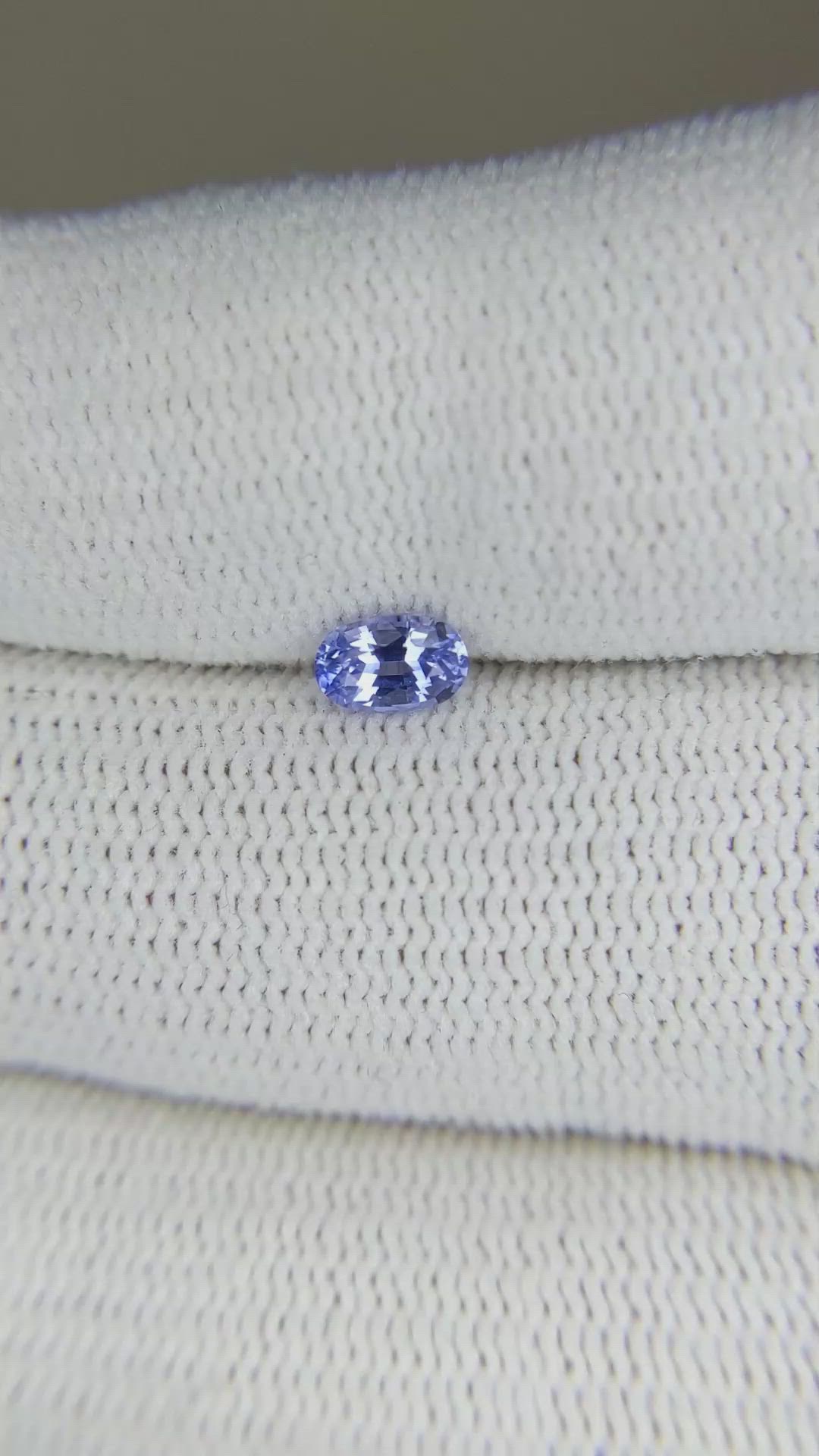 0.45 Ct. Blue Sapphire from Ceylon (Sri Lanka) Size Video
