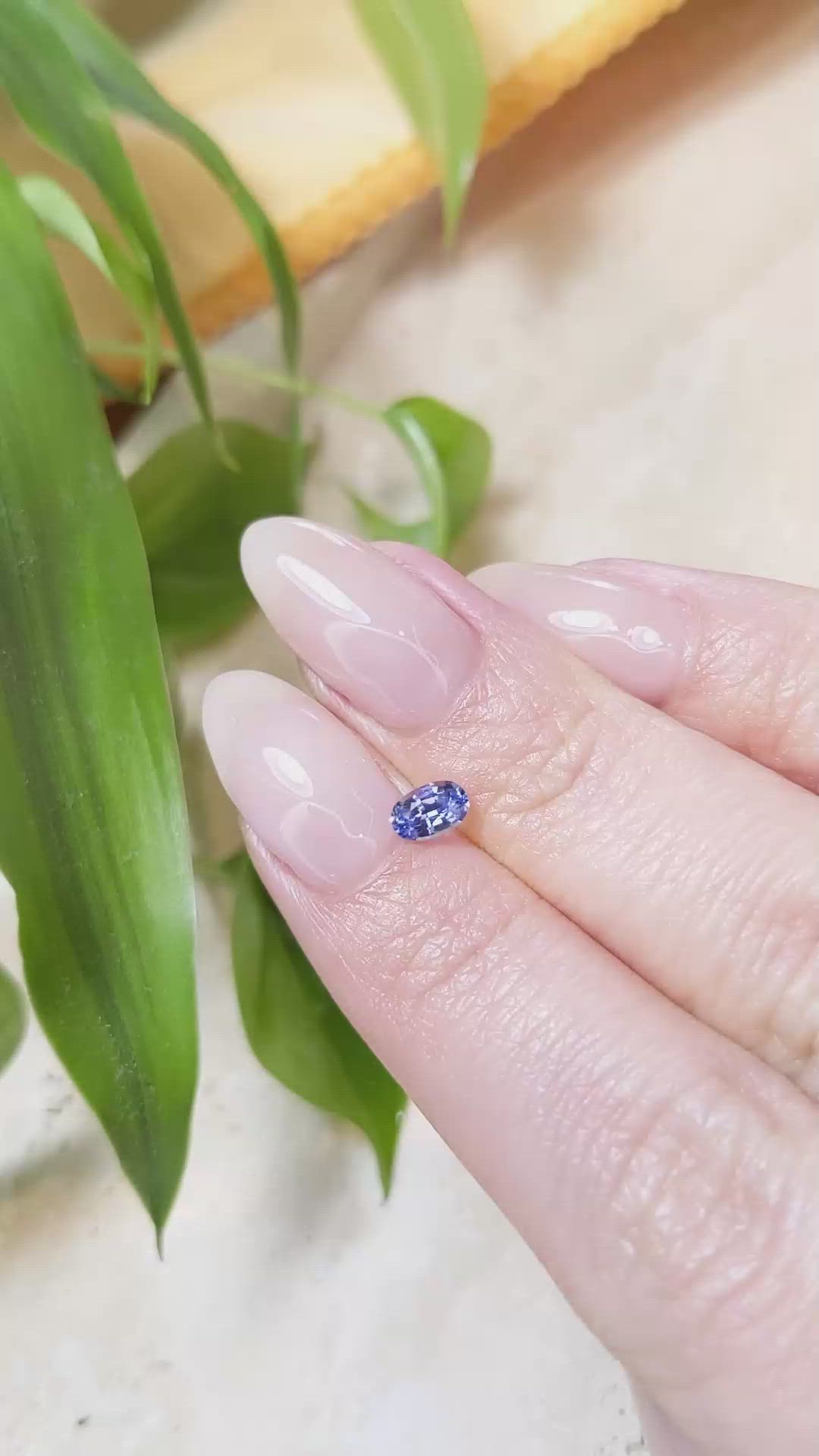 0.45 Ct. Blue Sapphire from Ceylon (Sri Lanka) Size Video