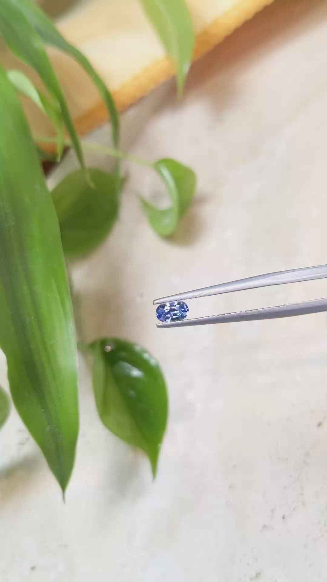 0.45 Ct. Blue Sapphire from Ceylon (Sri Lanka) Size Video